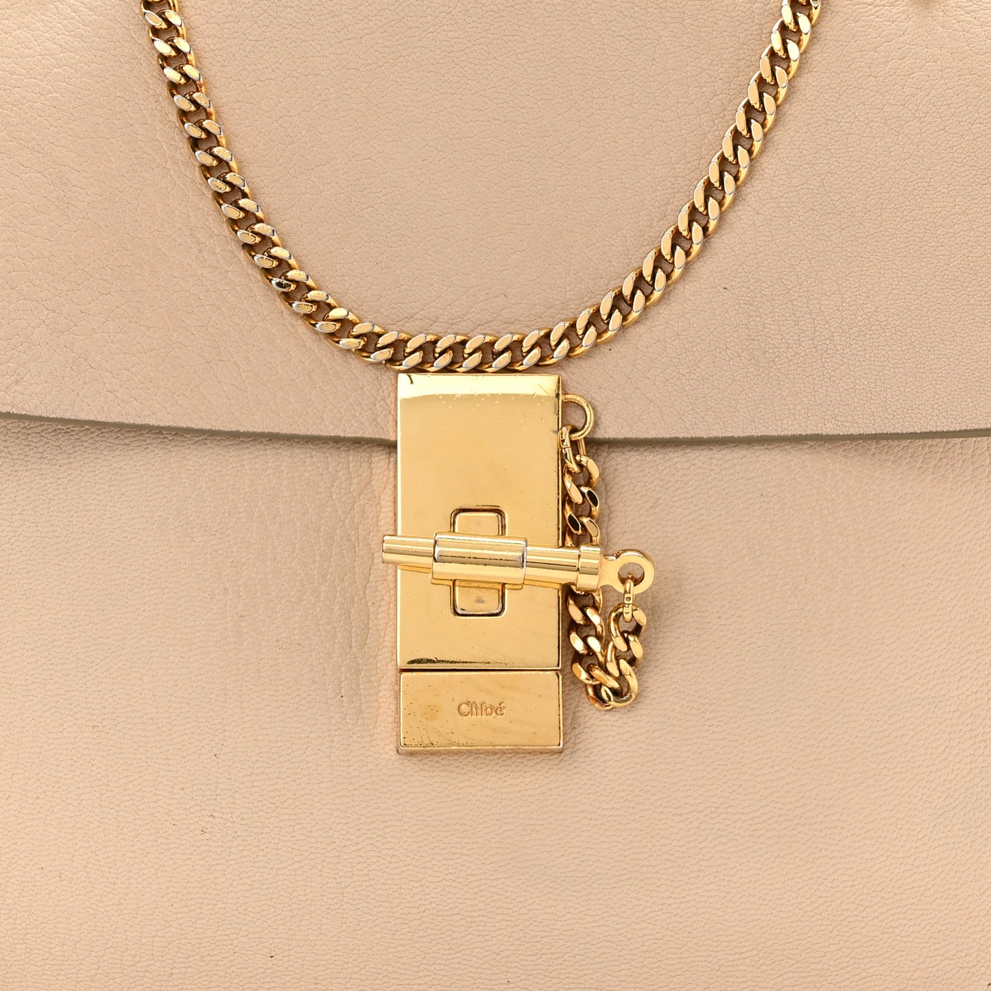 Grained Lambskin Drew Shoulder Bag Abstract White