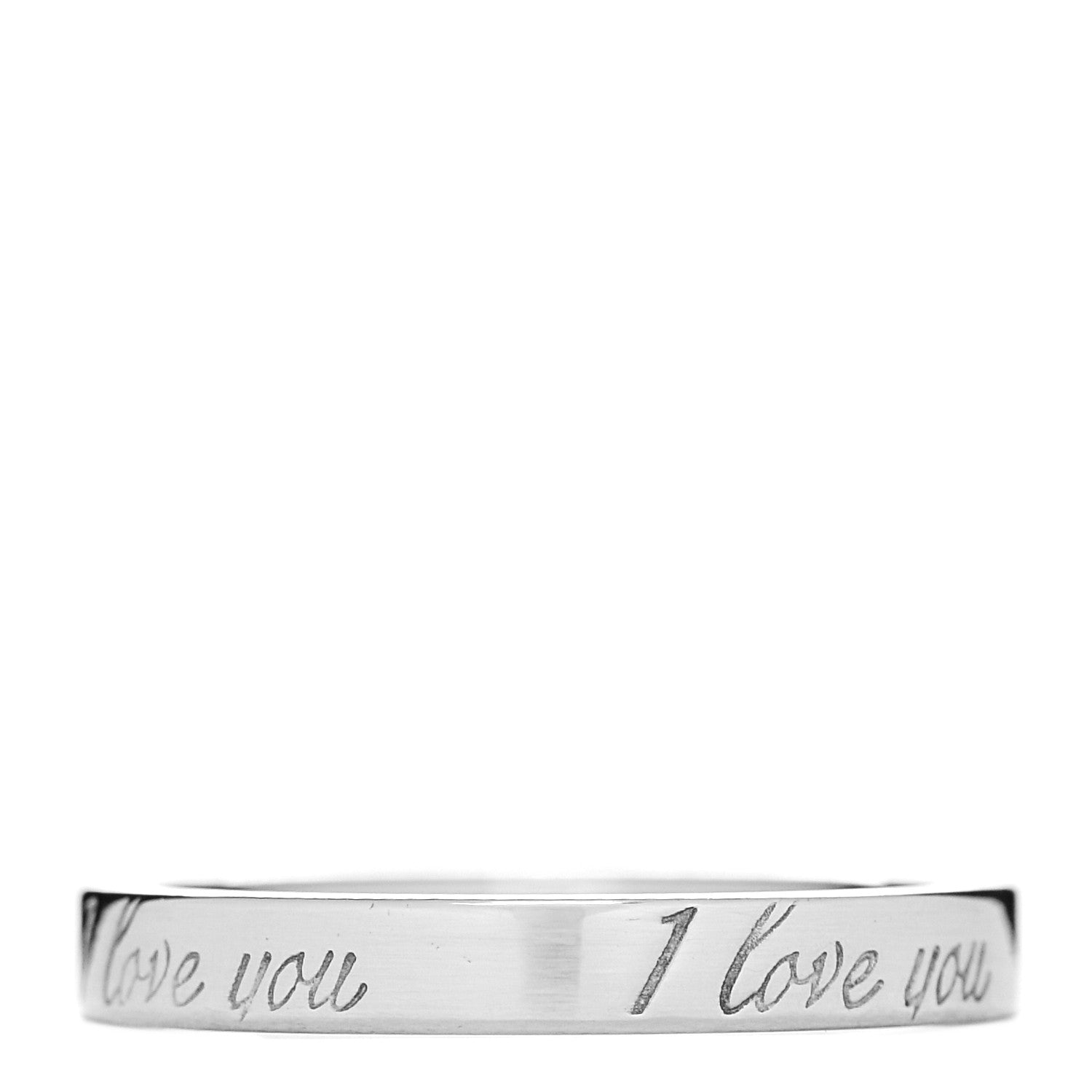 Tiffany Sterling Silver I Love You Band Ring 50 5.5 2 of 3