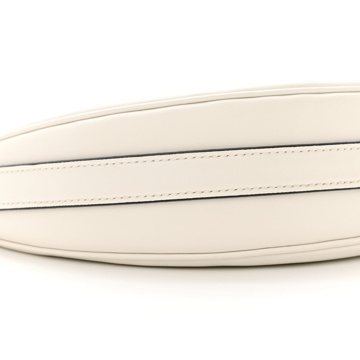 Soft Calfskin Arque Shoulder Bag White