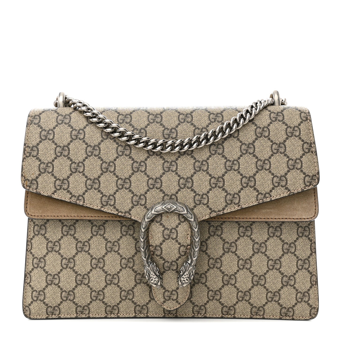 GG Supreme Monogram Medium Dionysus Shoulder Bag Taupe