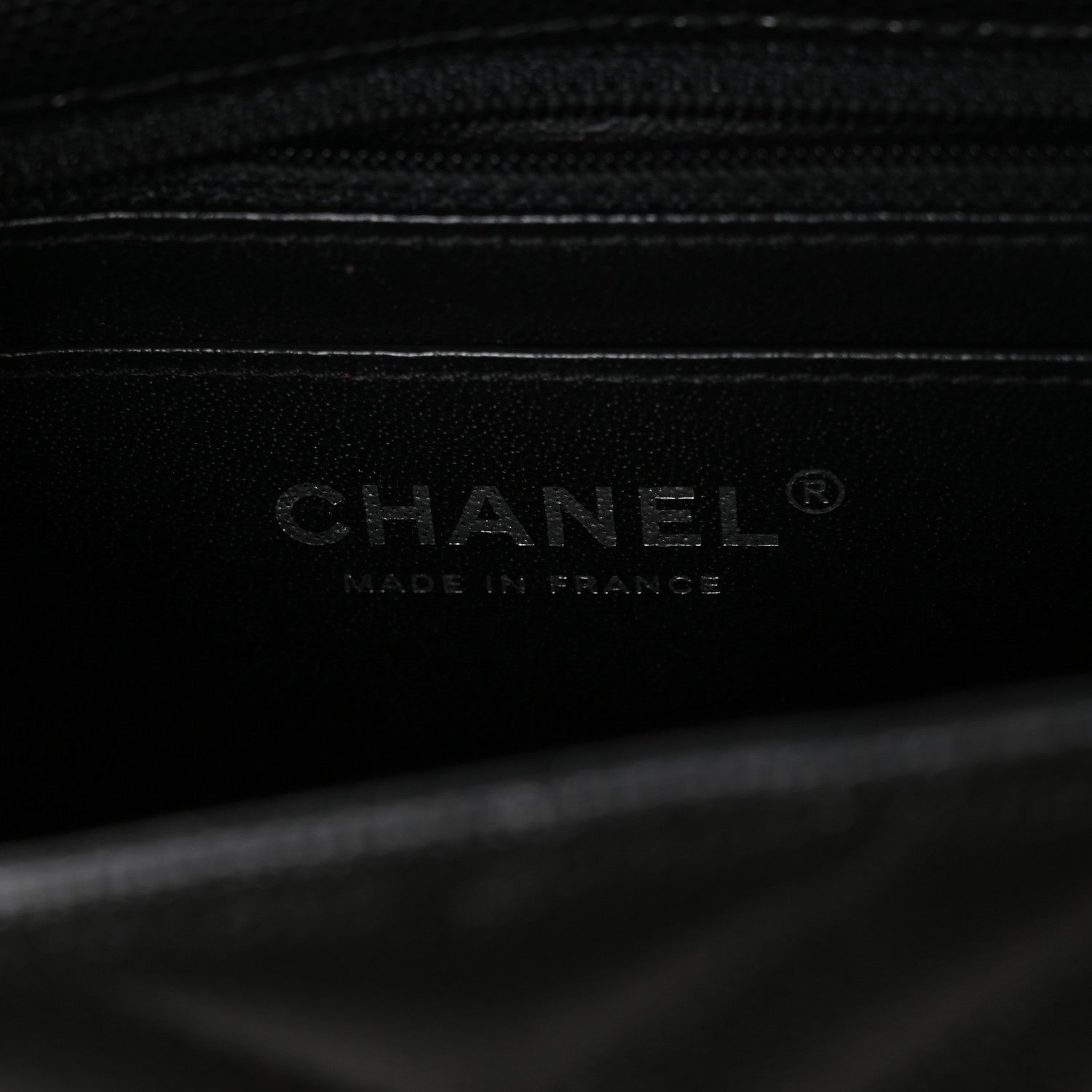 Chanel Caviar Chevron Quilted Mini Rectangular Flap Black 6 of 11