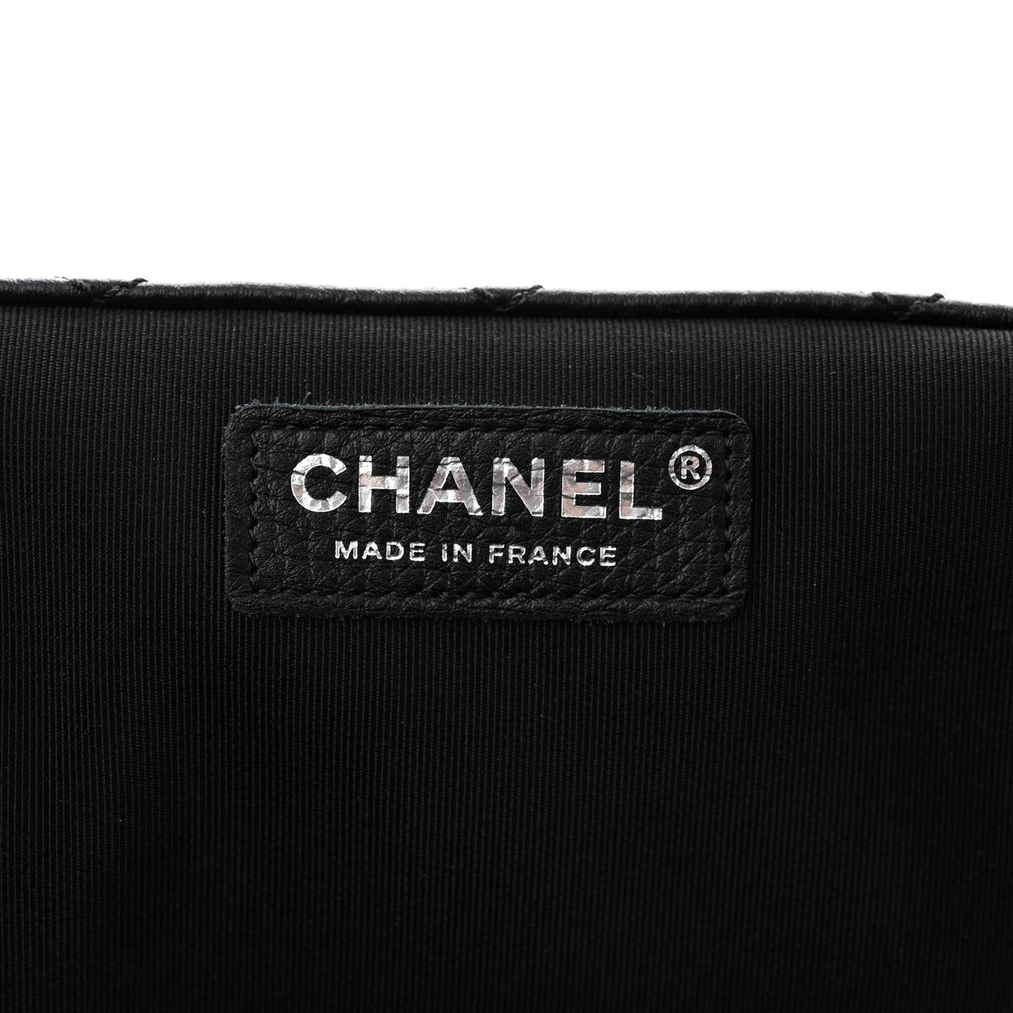 Calfskin Quilted XXL Travel Flap Bag Black