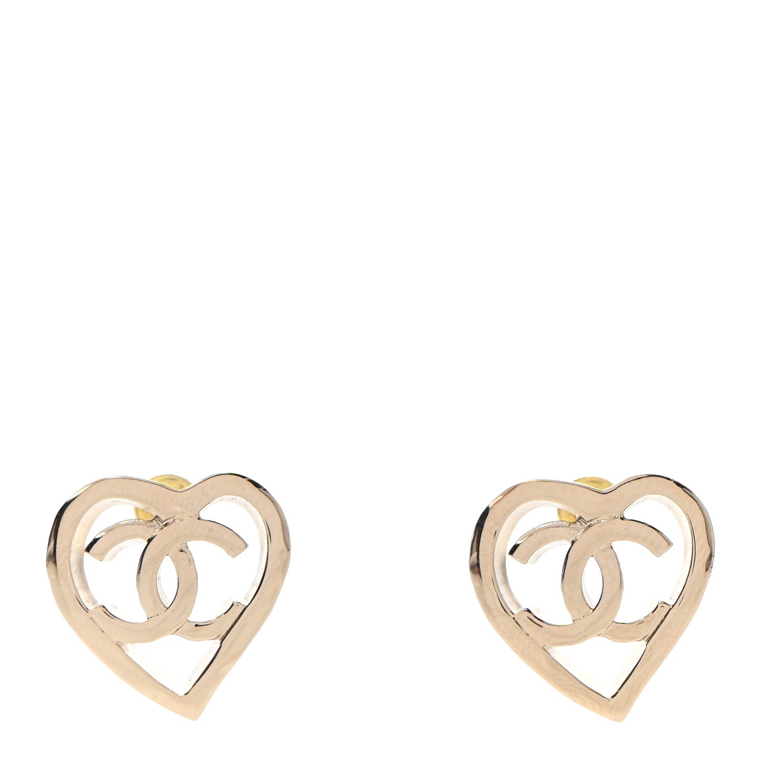 Chanel Metal CC Heart Coco In Love Earrings Gold 940179 – FASHIONPHILE