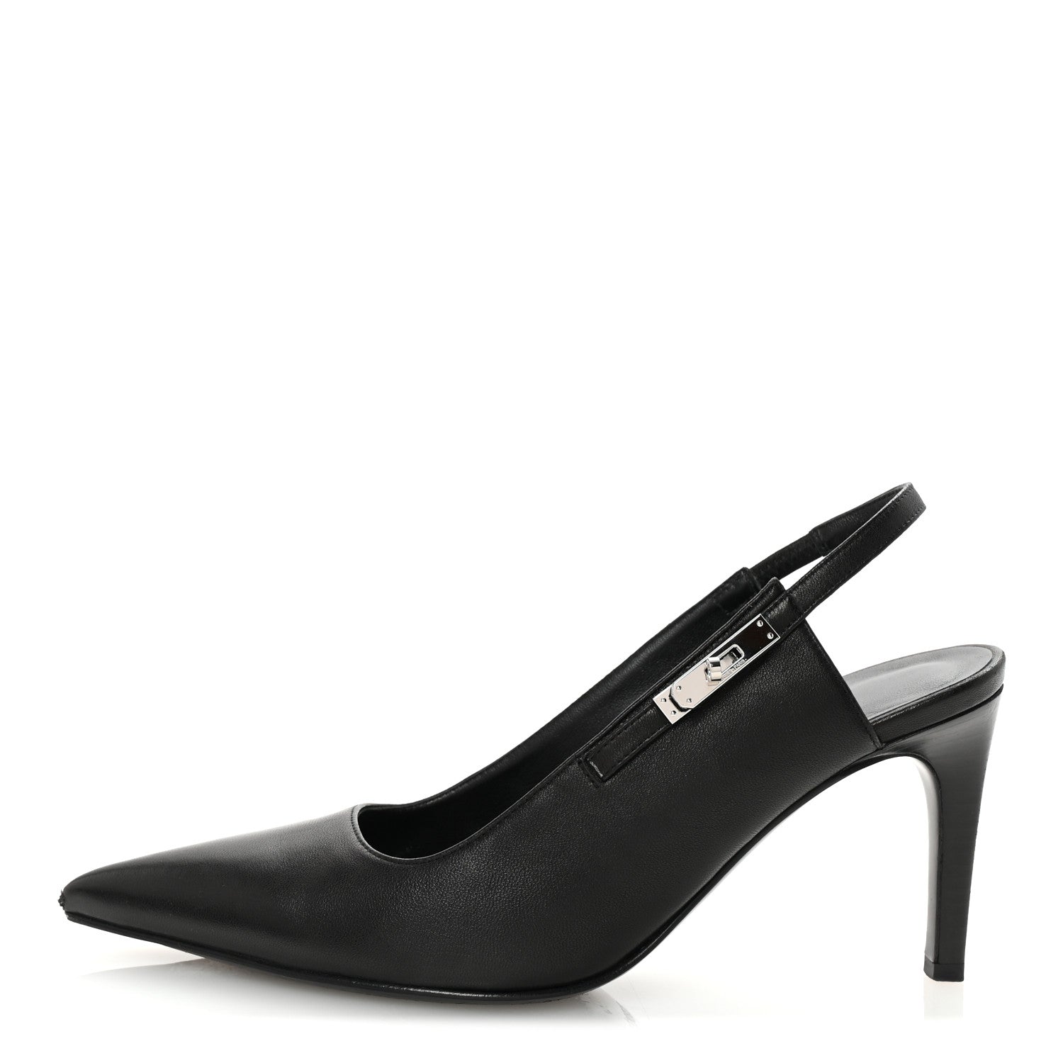 Hermes Nappa Lover 80 Slingback Pumps 38 Black 1751444  display picture 3