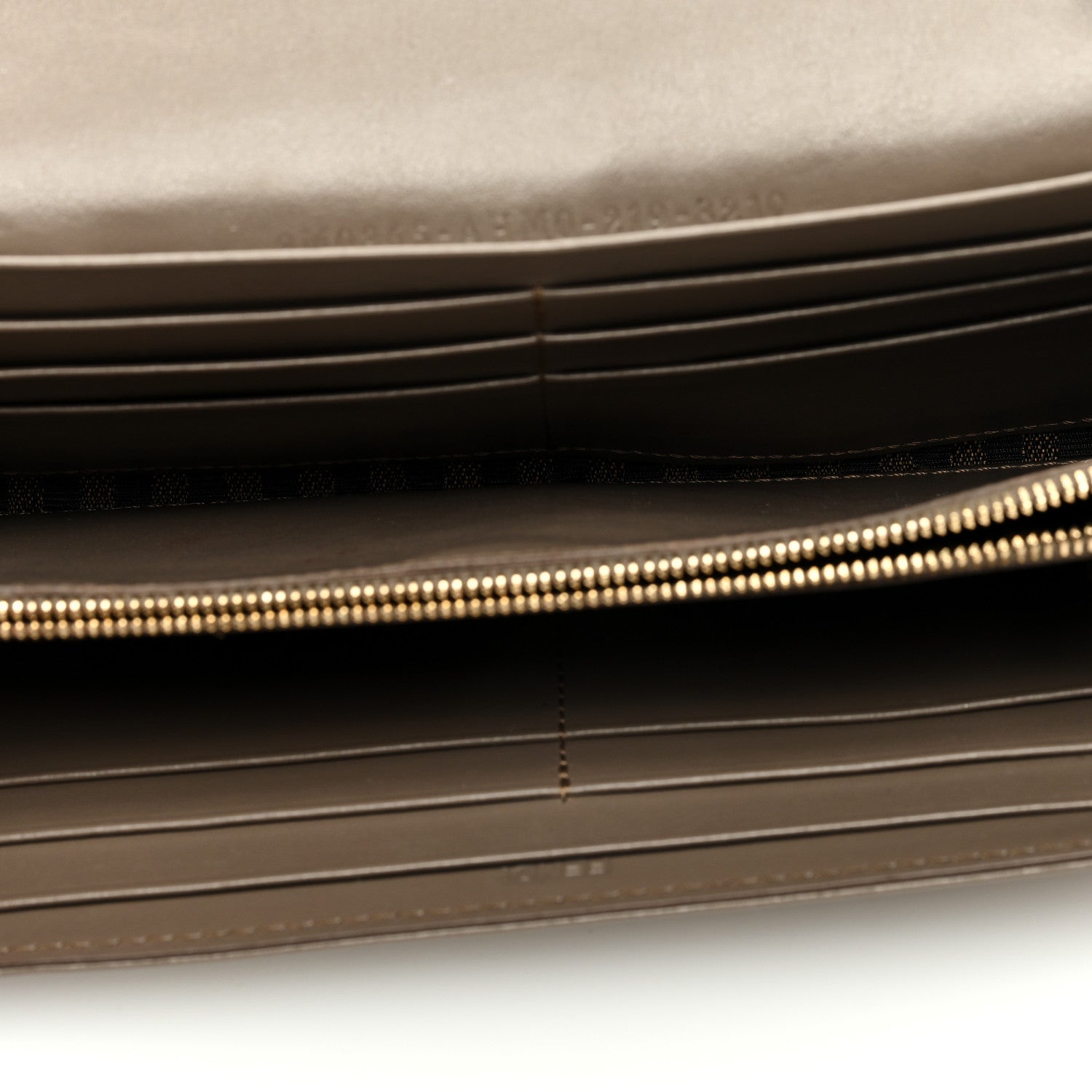 Fendi Vitello Palmellato Continental Wallet on Chain Tartufo 5 of 8