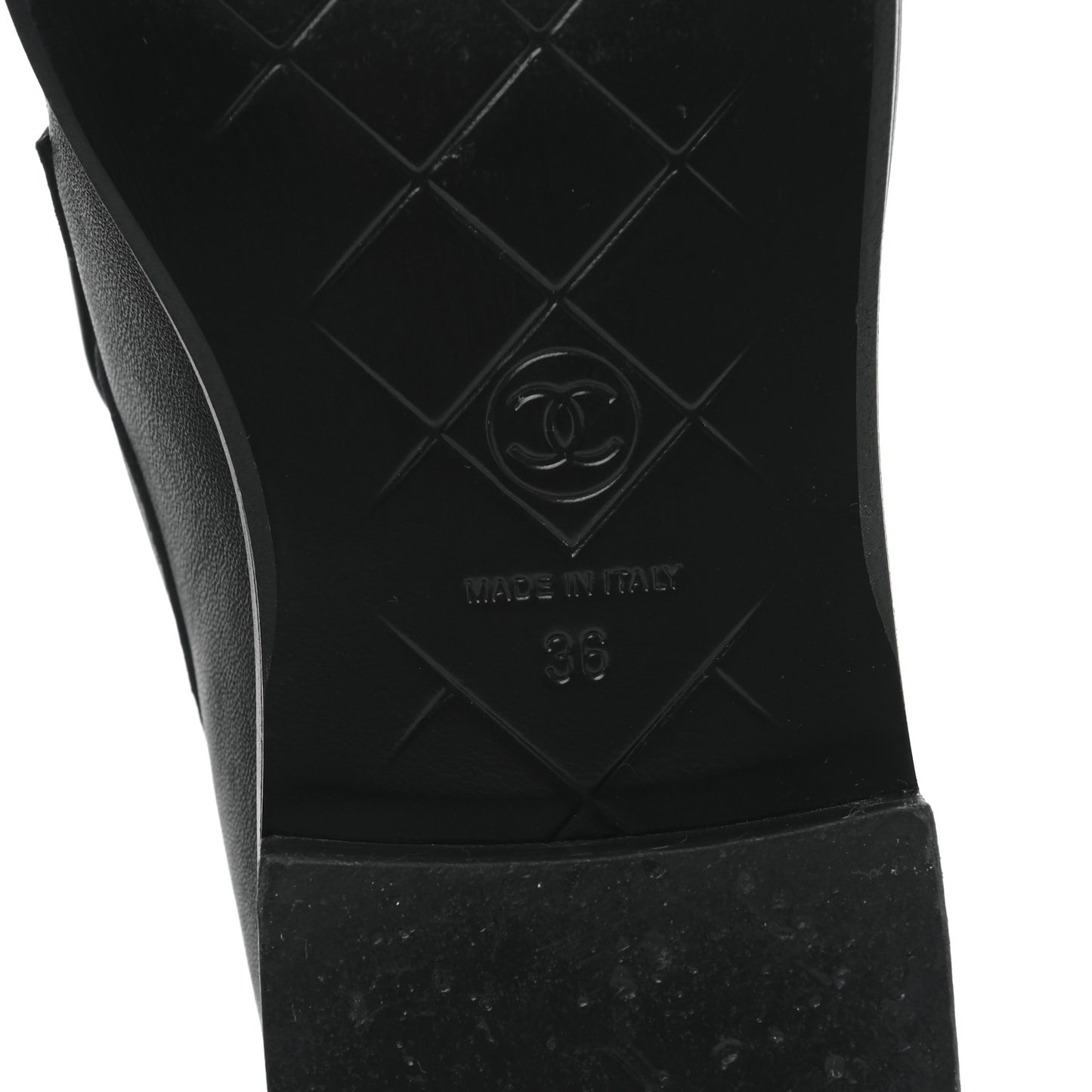 Lambskin Quilted CC Turnlock Loafers 36 Black