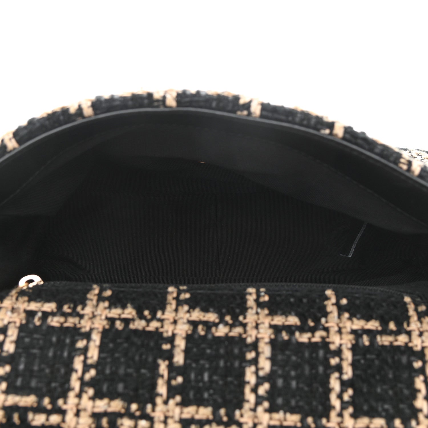 Chanel Tweed Quilted Medium Chanel 19 Flap Black Beige 5 of 11