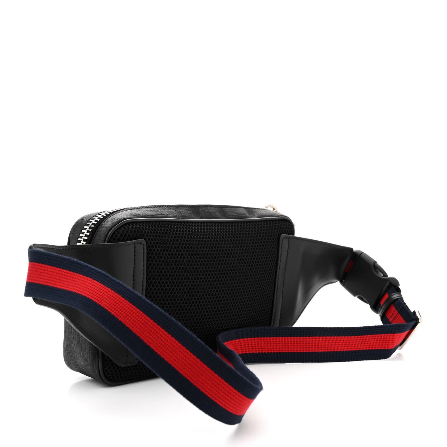 Soft GG Supreme Monogram Web Belt Bag Black Grey