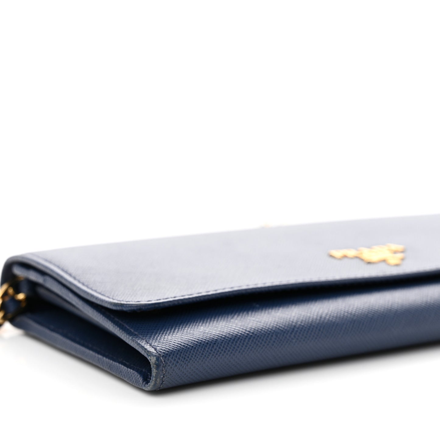 Saffiano Metal Oro Chain Wallet Bleuette