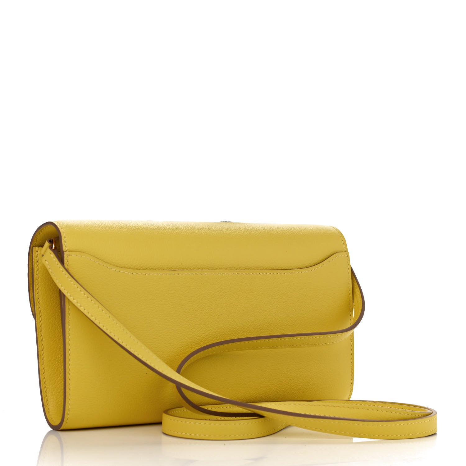 Hermes Evercolor Constance Wallet To Go Lime 3 of 10