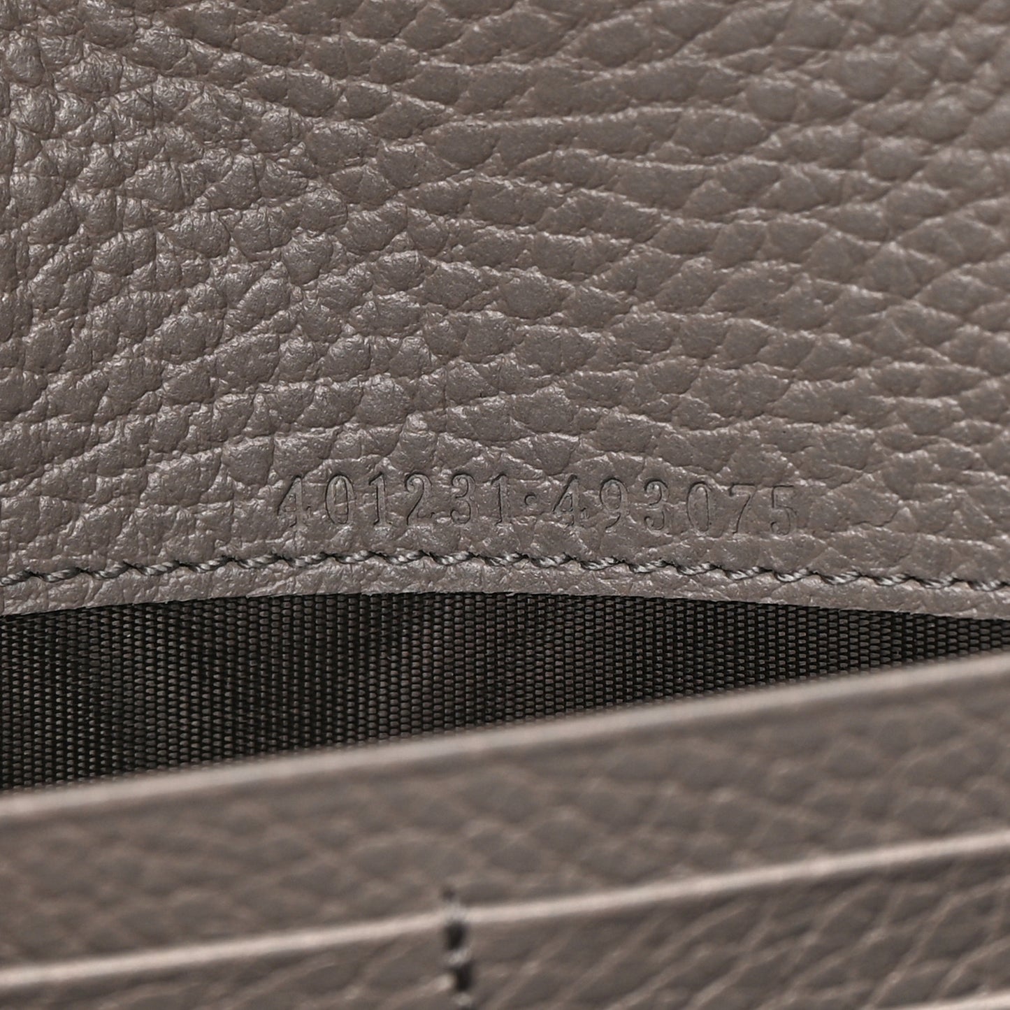 Dollar Calfskin Crystal Mini Dionysus Chain Wallet Dusty Grey Black Diamond