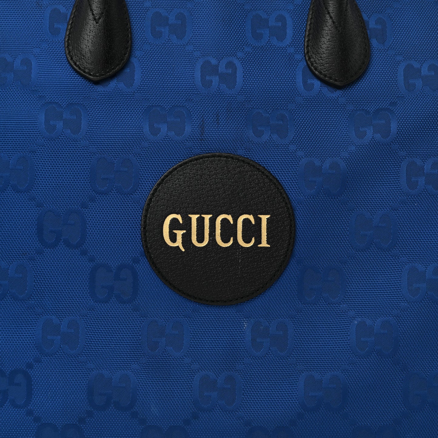 Econyl Nylon Monogram Large Off The Grid Tote Bag Guilted Blue Black