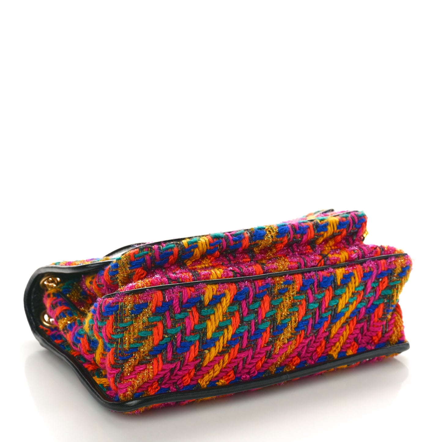 Tweed Calfskin Matelasse Monogram Medium Niki Chain Satchel Multicolor