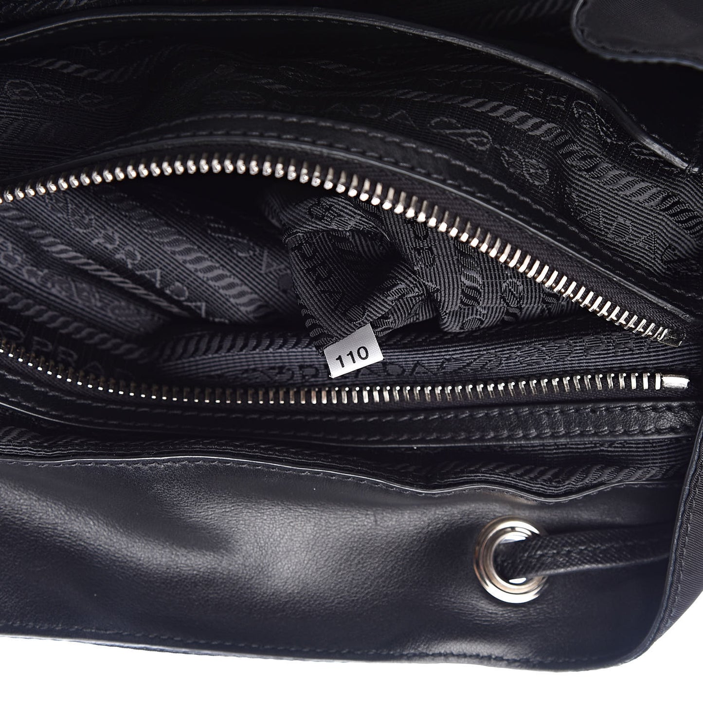 Tessuto Nylon Saffiano Fur Backpack Black