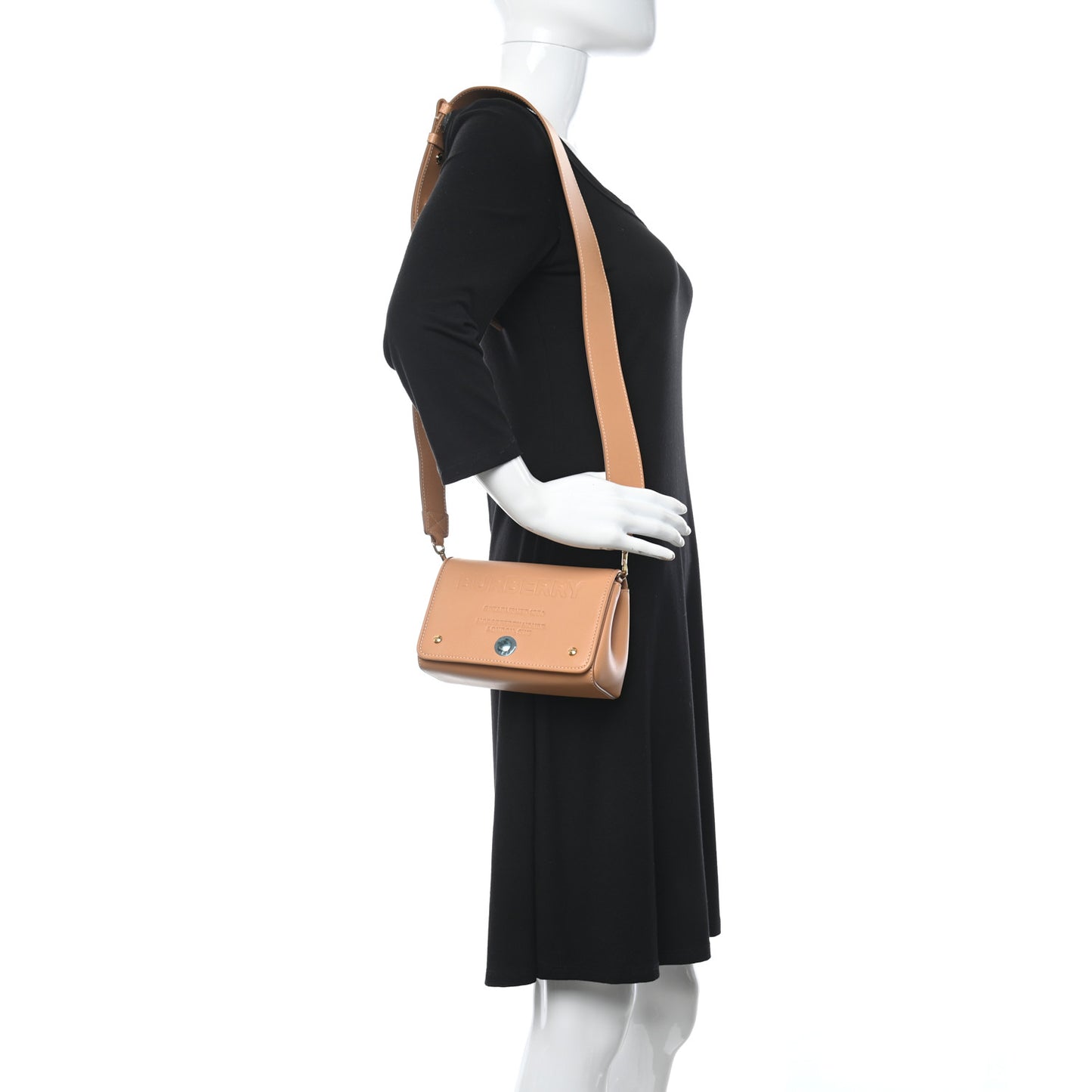 Smooth Calfskin Hackberry Crossbody Bag Warm Sand