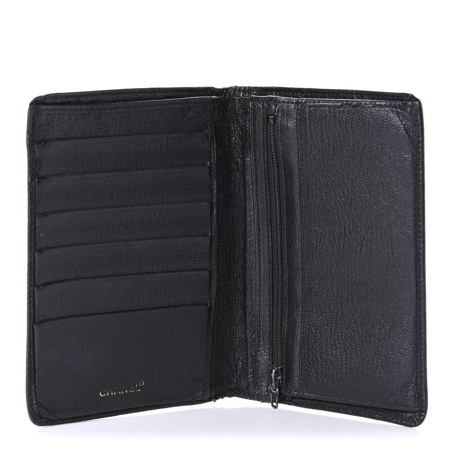 Goatskin CC Bi-Fold Wallet Black