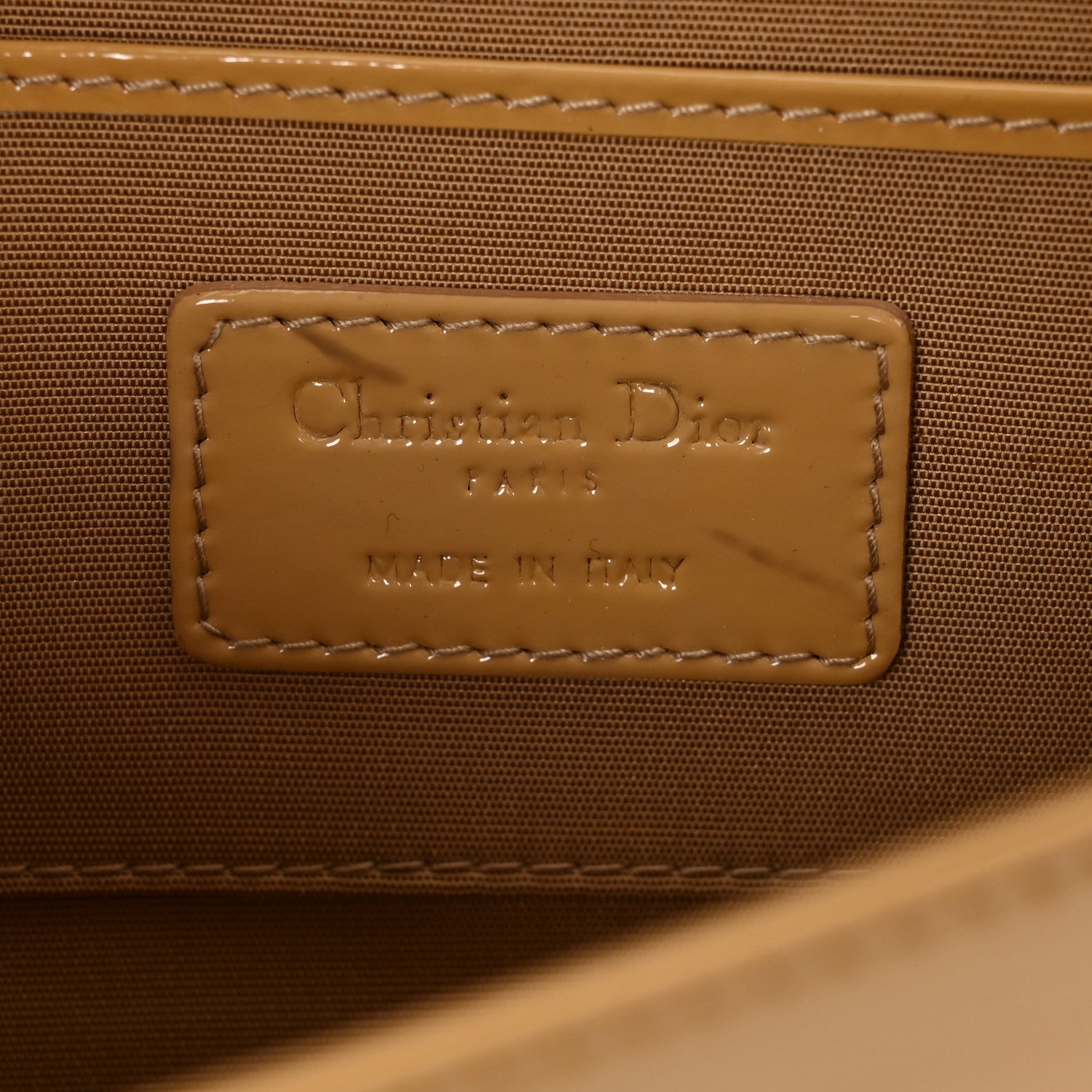 Christian Dior Patent Cannage Lady Dior Convertible Clutch Beige 6 of 10