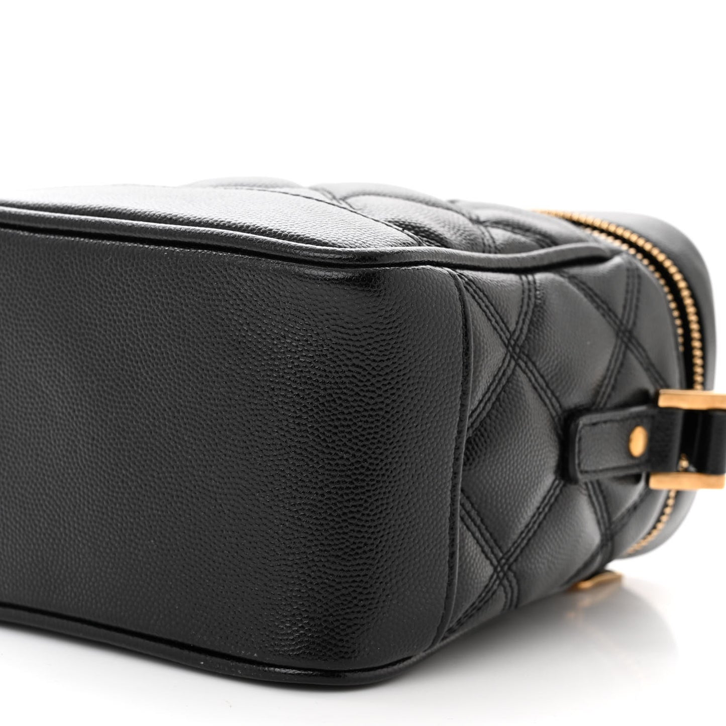 Grain de Poudre Quilted 80's Vanity Bag Black