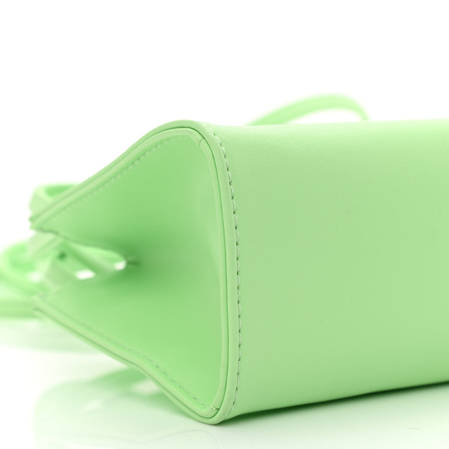 Vegan Leather Small Shopping Bag Double Mint