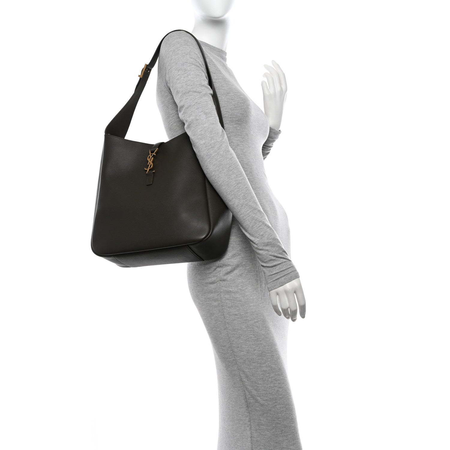 Saint Laurent Smooth Calfskin Large Le 5 A 7 Soft Hobo Light Musk 2 of 12