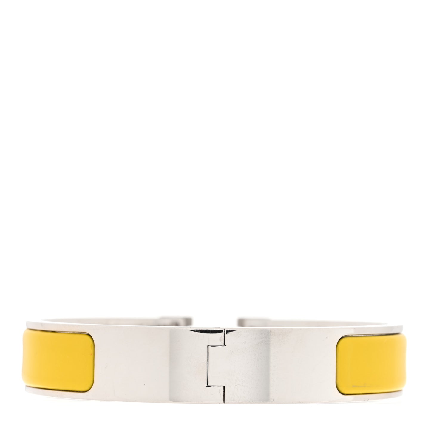 Enamel Narrow Clic Clac H Bracelet PM Chartreuse