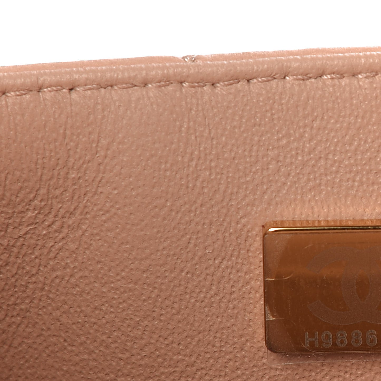 Lambskin Quilted Mini Rectangular Flap Beige