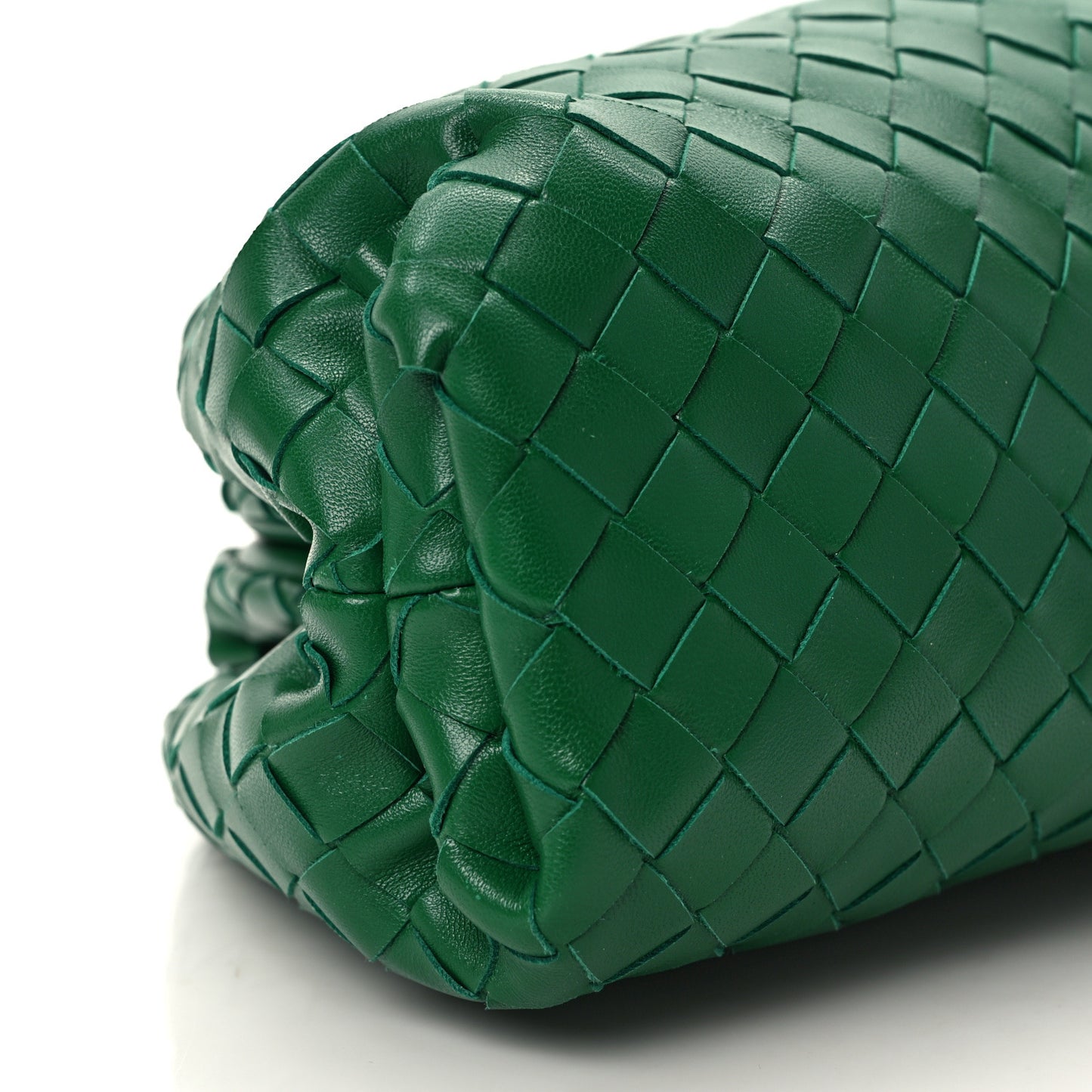 Nappa Maxi Intrecciato The Pouch Oversized Clutch Racing Green