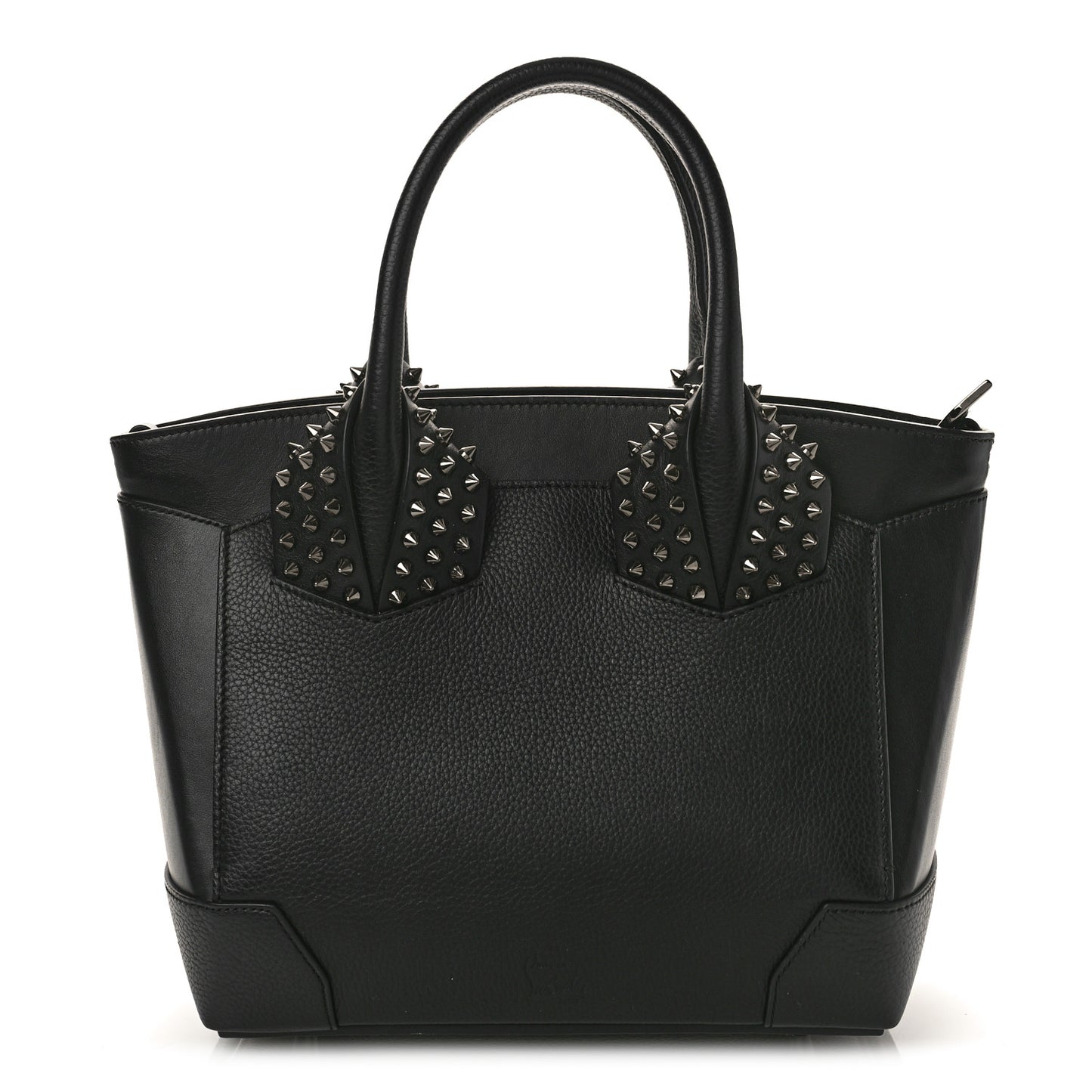 Grained Calfskin Spike Small Eloise Tote Black