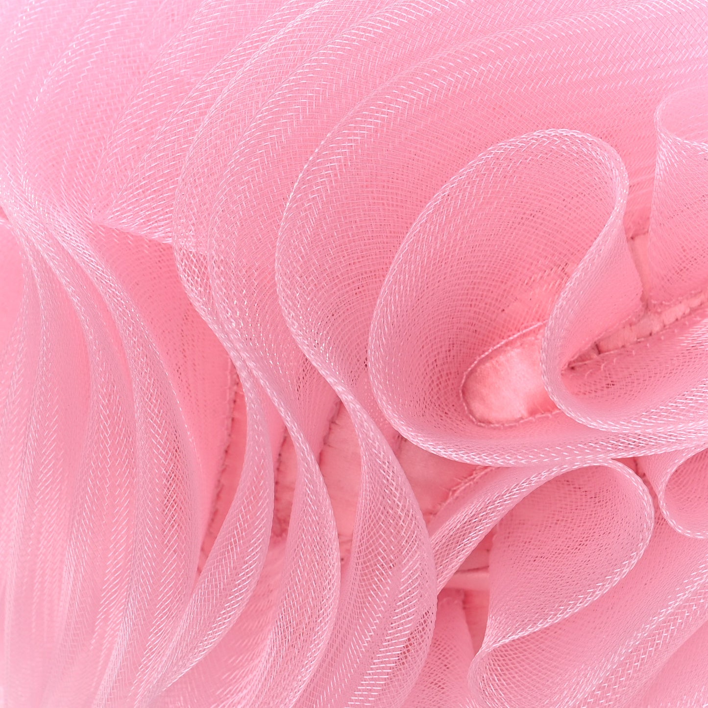 Tulle Mesh Pom Bag Cradle Pink