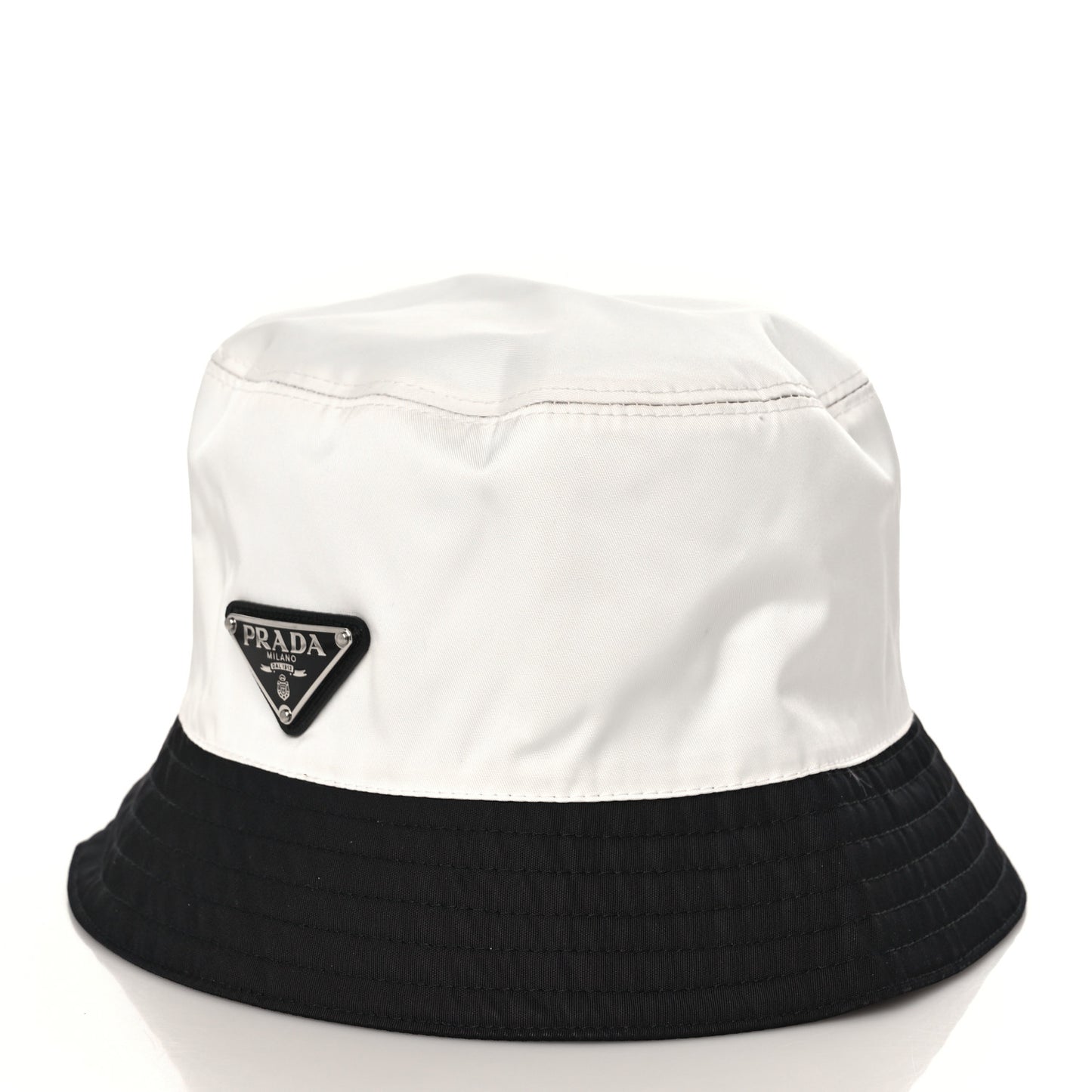 Nylon Bucket Hat M White Black