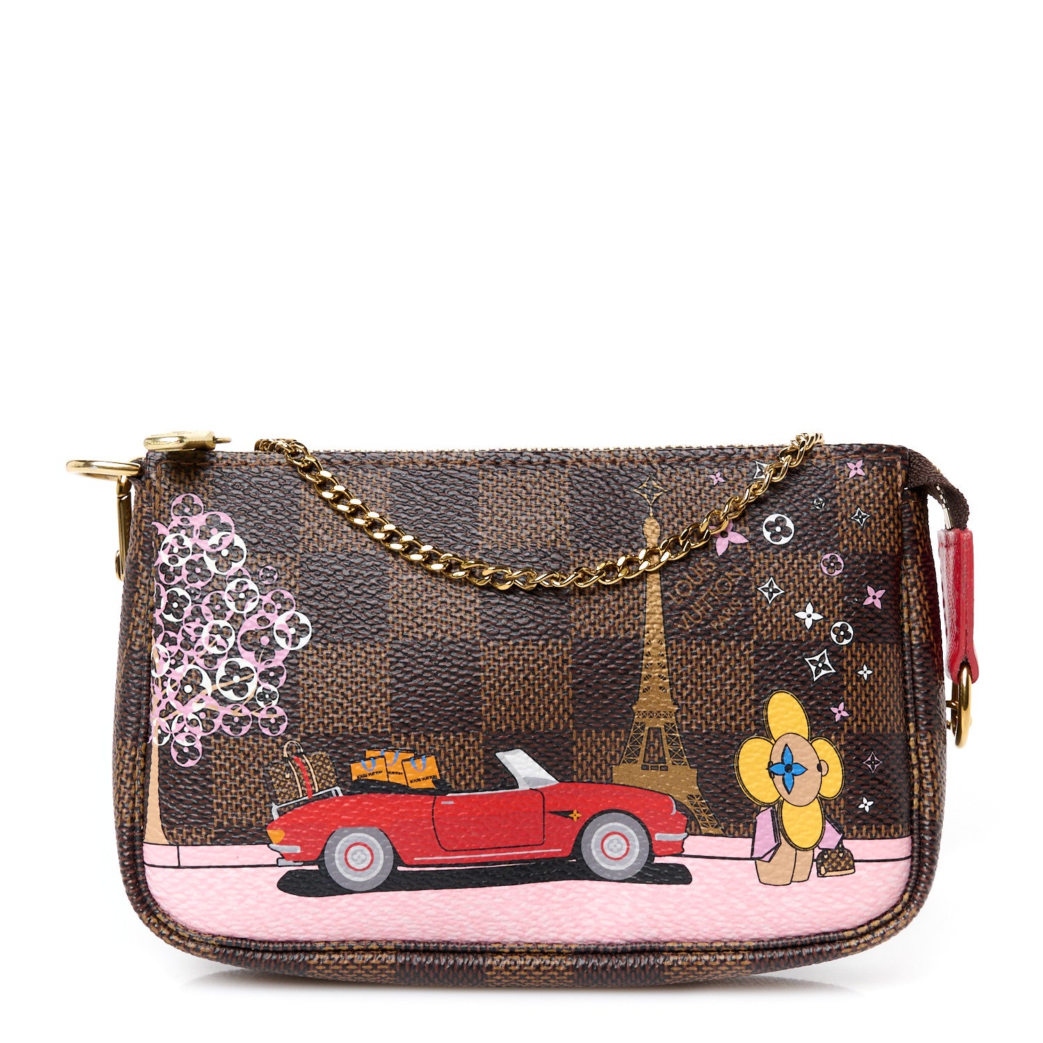 Louis Vuitton Damier Ebene 2019 Christmas Animation Mini Pochette