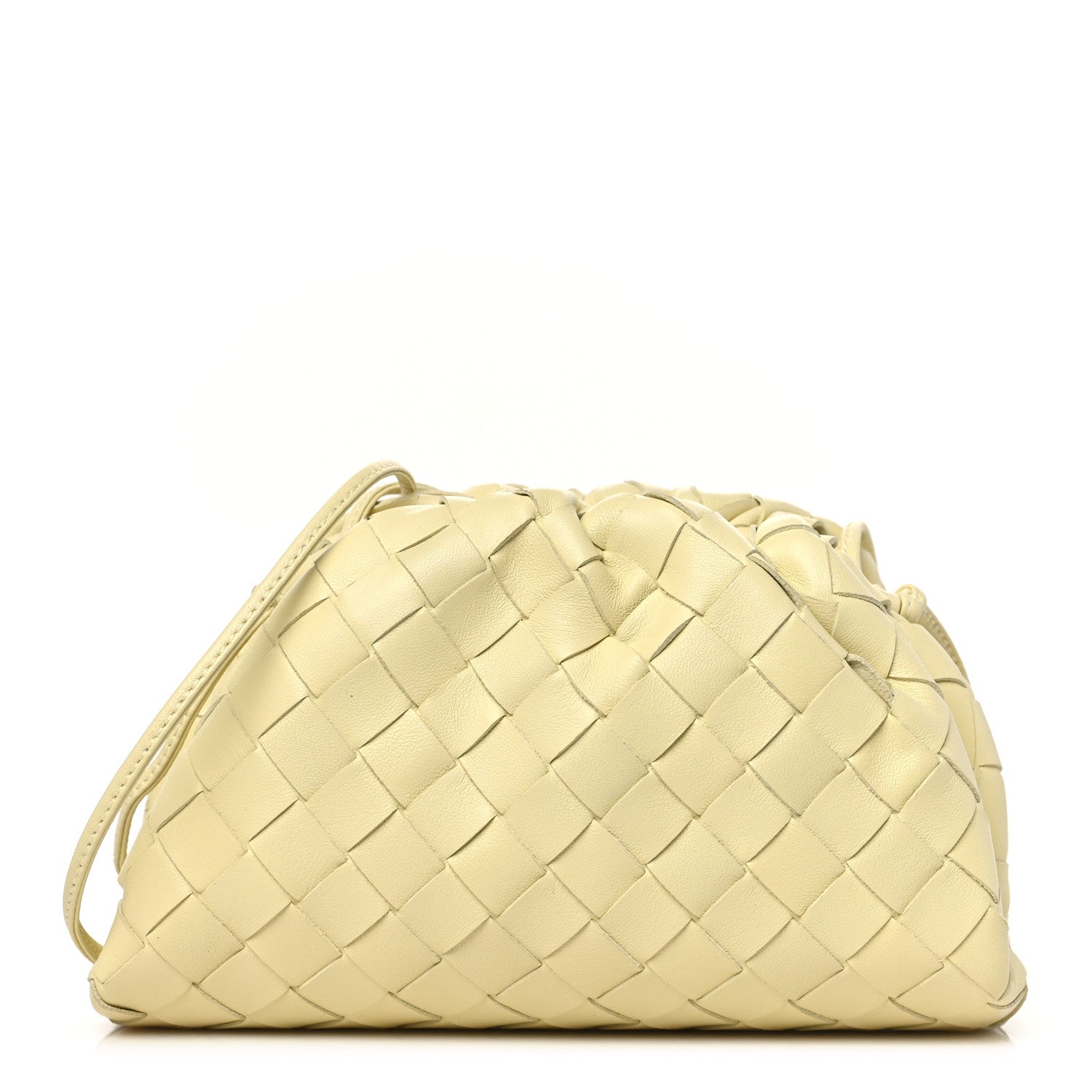 BOTTEGA VENETA アイボリー ケース Bottega Veneta Nappa Intrecciato The Mini Pouch Ice Cream 1496976