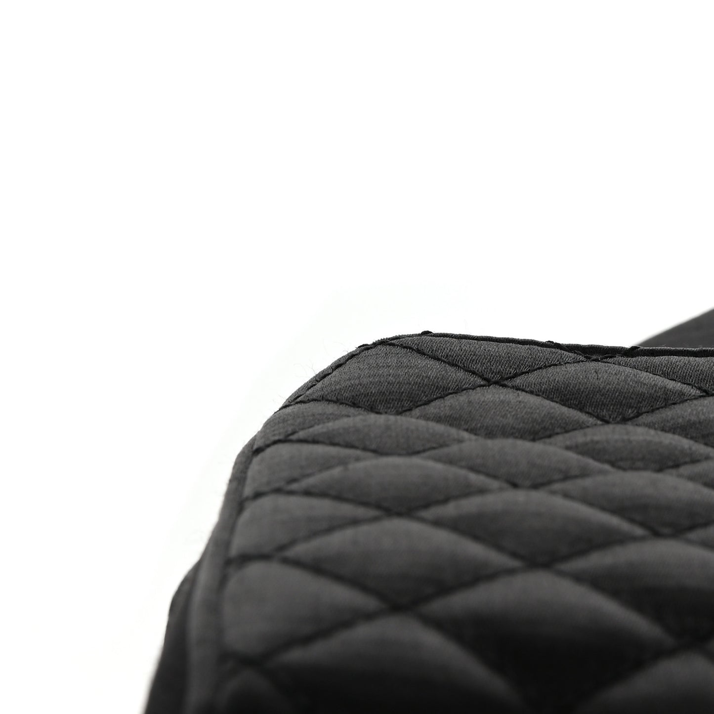 Satin Mixed Matelasse Triquilt Medium Monogram Envelope Satchel Black