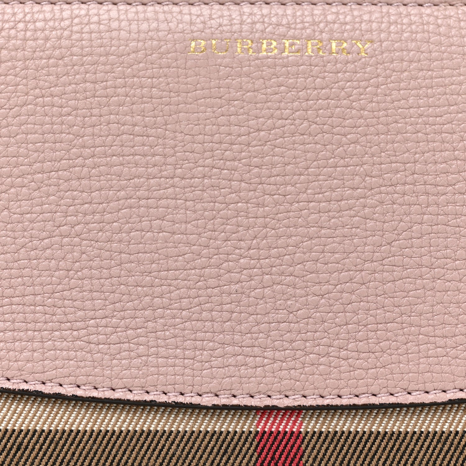 Burberry Grainy Calfskin House Check Elmore Zip Around Wallet Mauve Pink 8 of 11