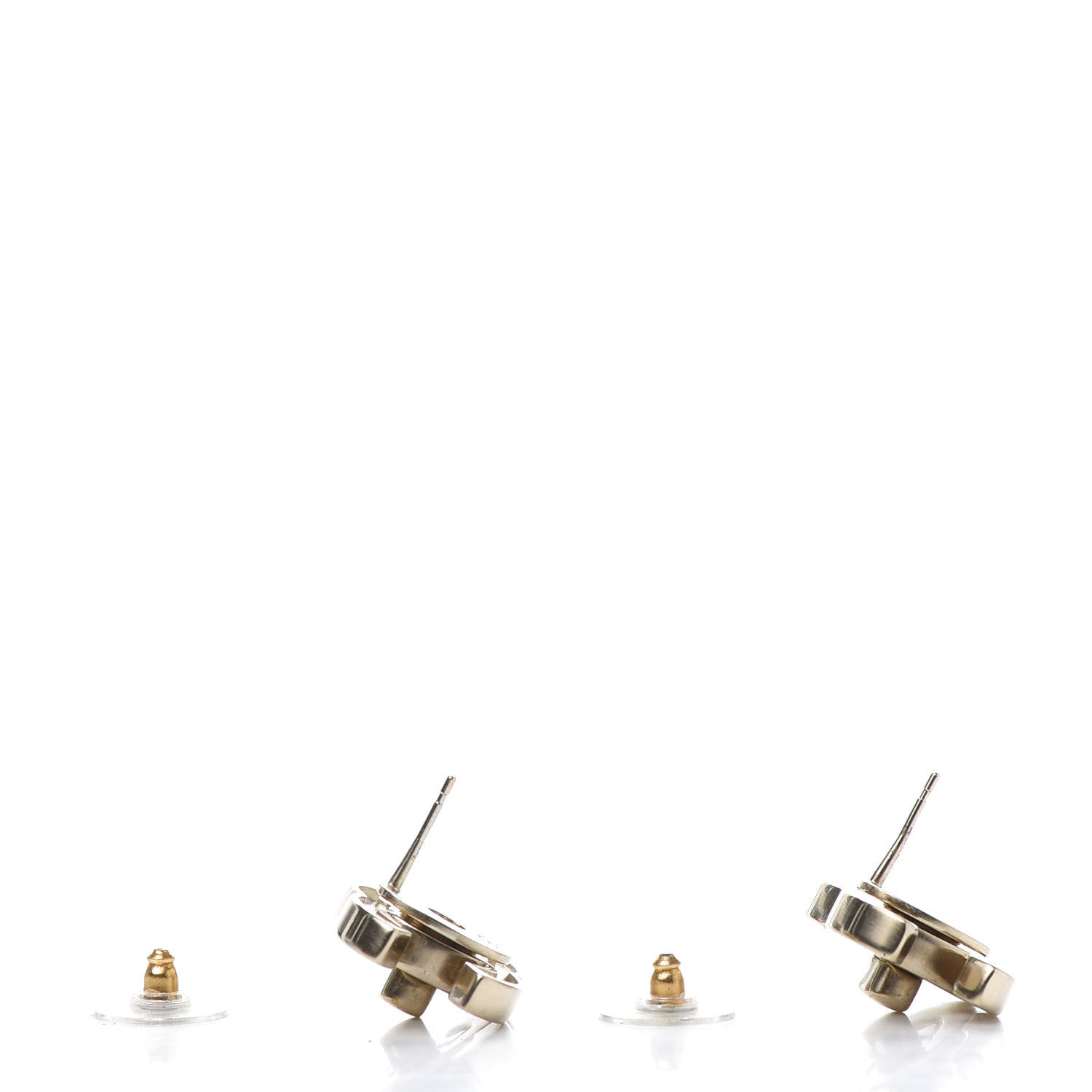 Chanel CC Earrings Gold Rainbow 3 of 9