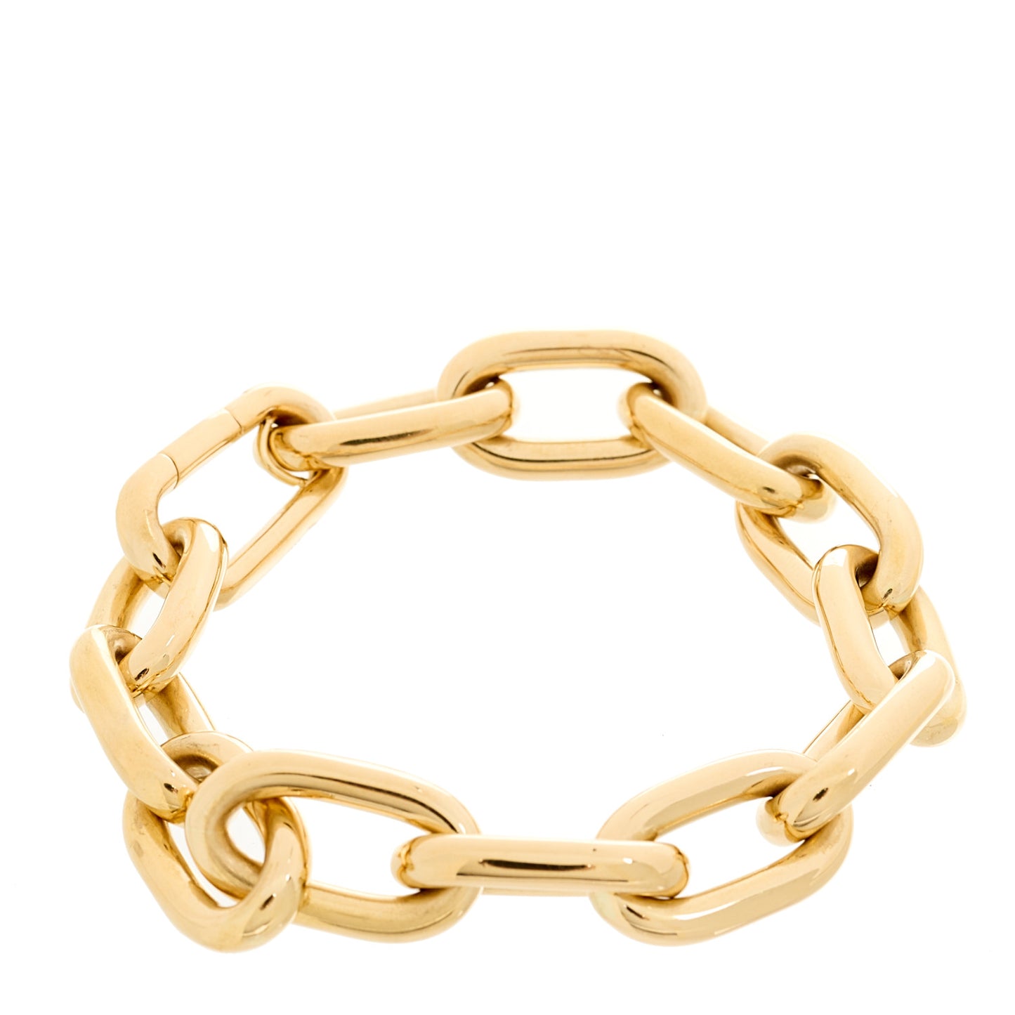 18K Yellow Gold Chunky Paper Clip Bracelet