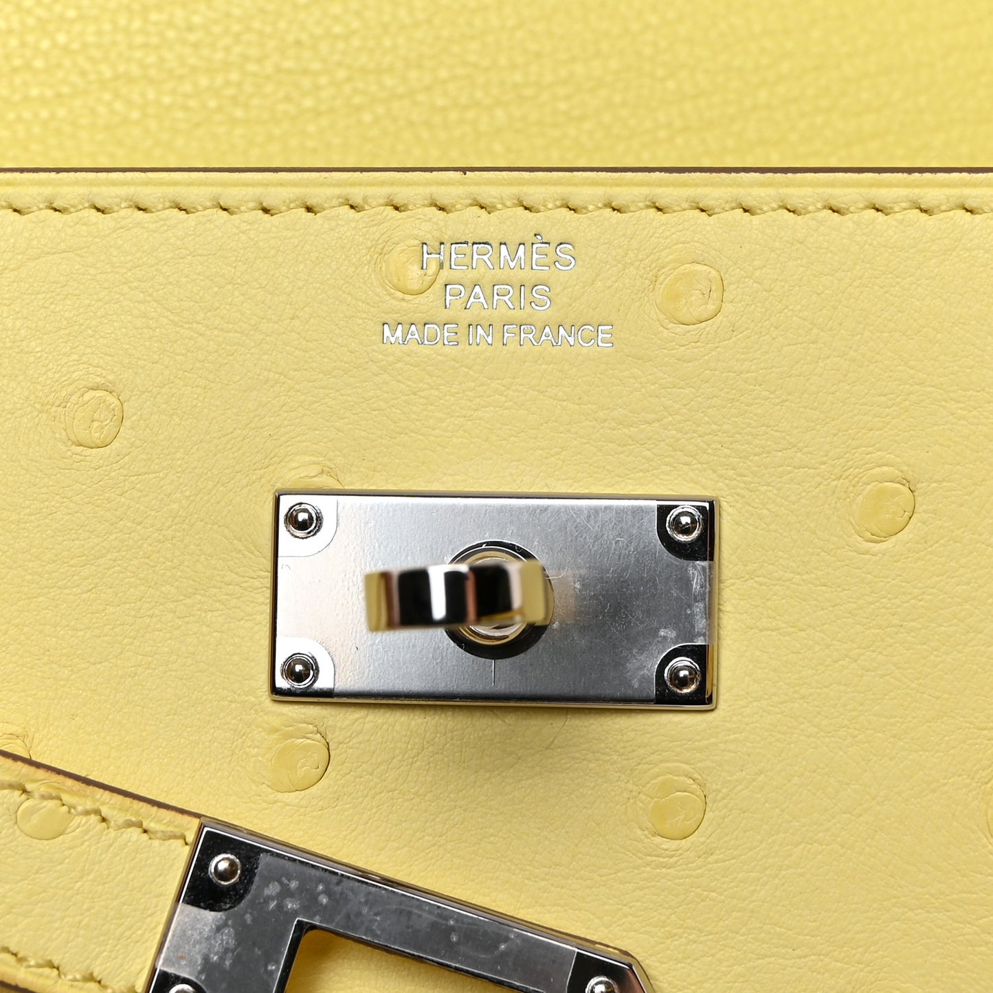 Ostrich Kelly Wallet To Go Limoncello