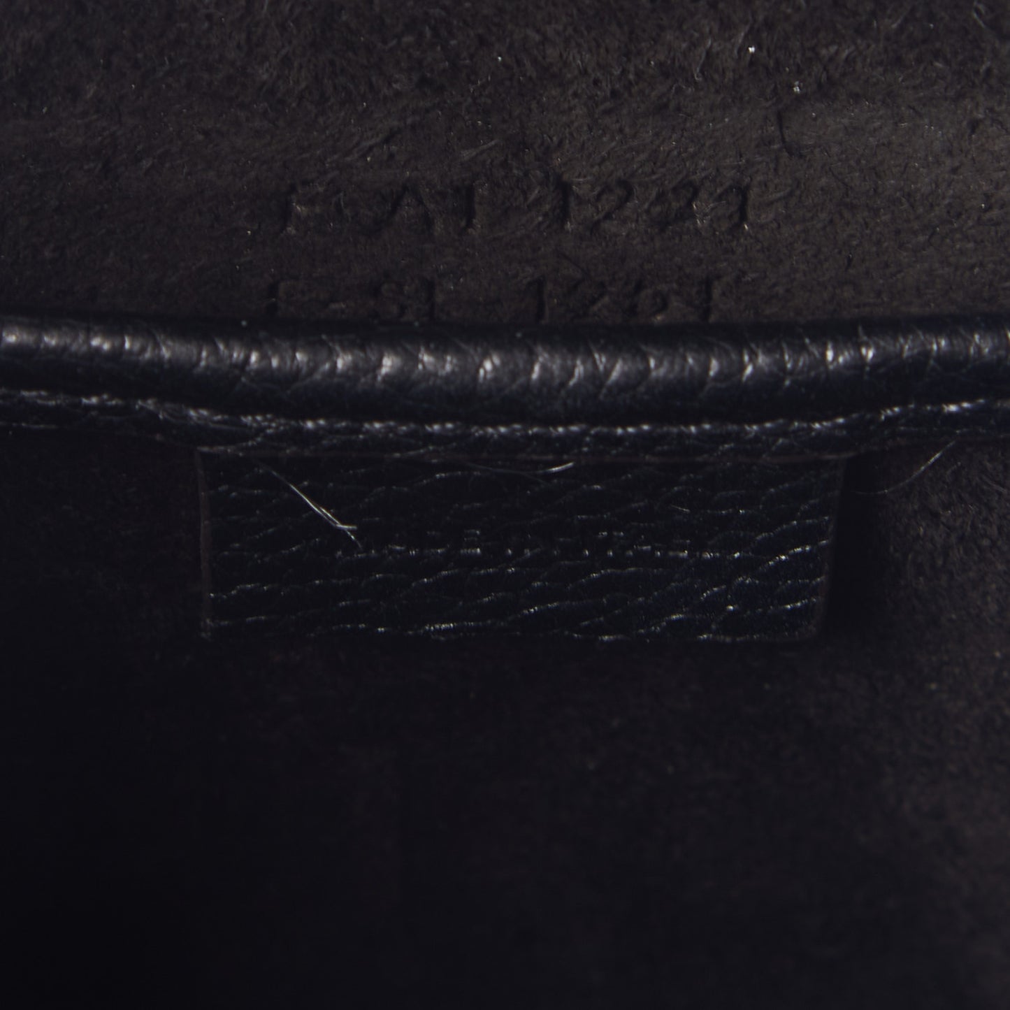 Drummed Calfskin Nano Luggage Black