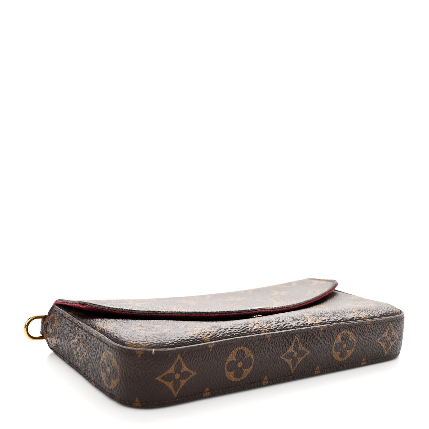 Monogram Pochette Felicie Chain Wallet Fuchsia
