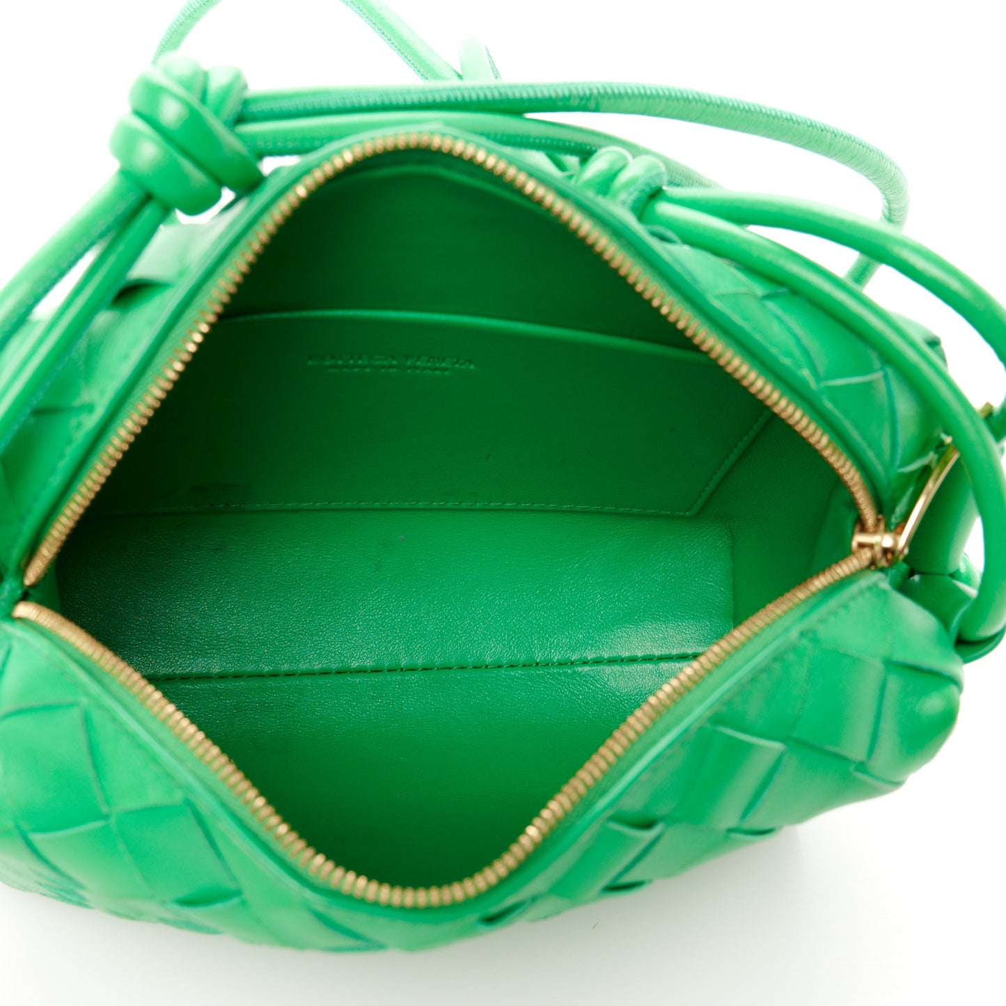 Nappa Intrecciato Mini Loop Camera Bag Parakeet