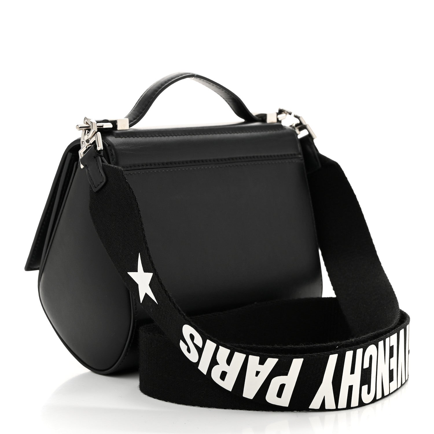 Givenchy Calfskin Mini Pandora Box Logo Strap Crossbody Bag Black 2 of 10