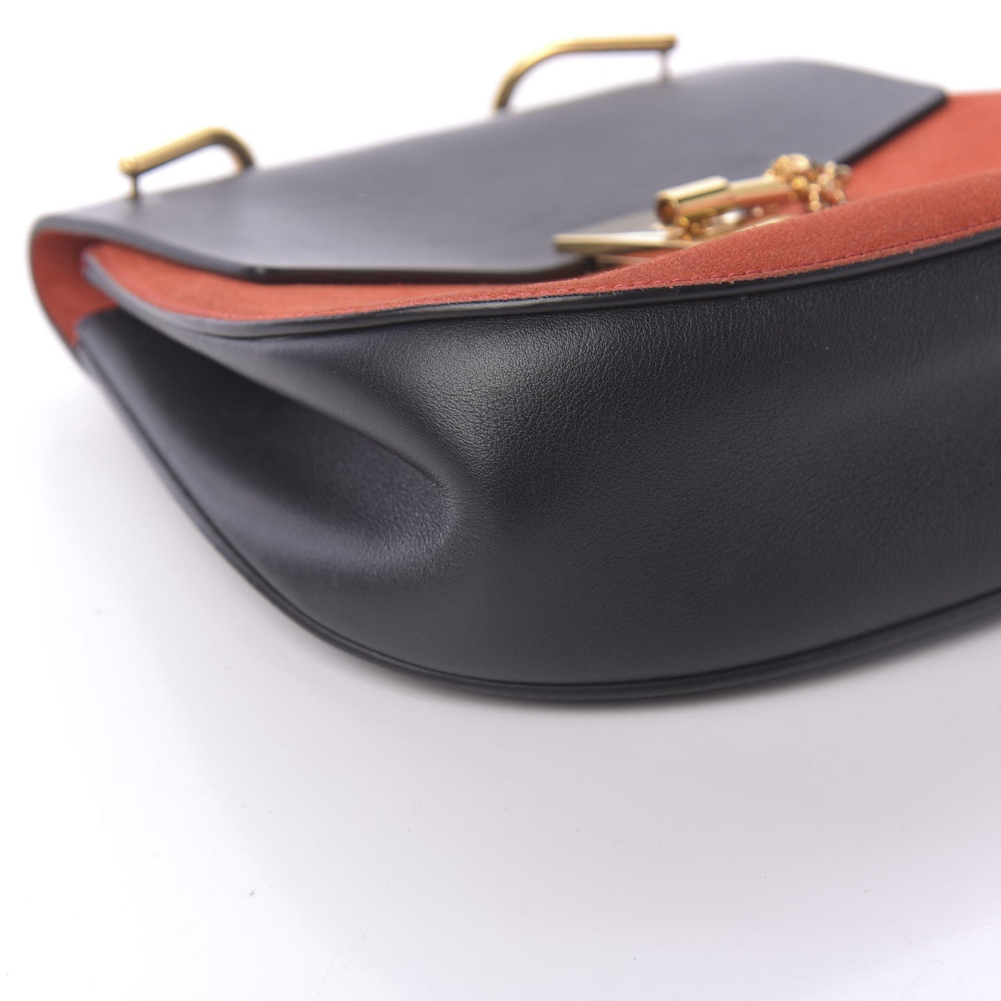 Suede Smooth Calfskin Drew Shoulder Bag Plaid Red Black