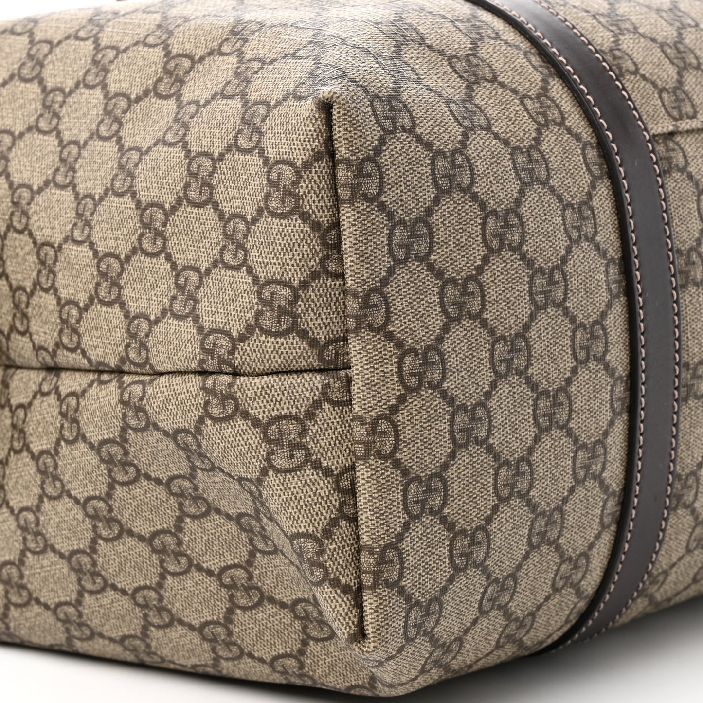 GG Plus Monogram Boston Carry On Duffle Bag Brown
