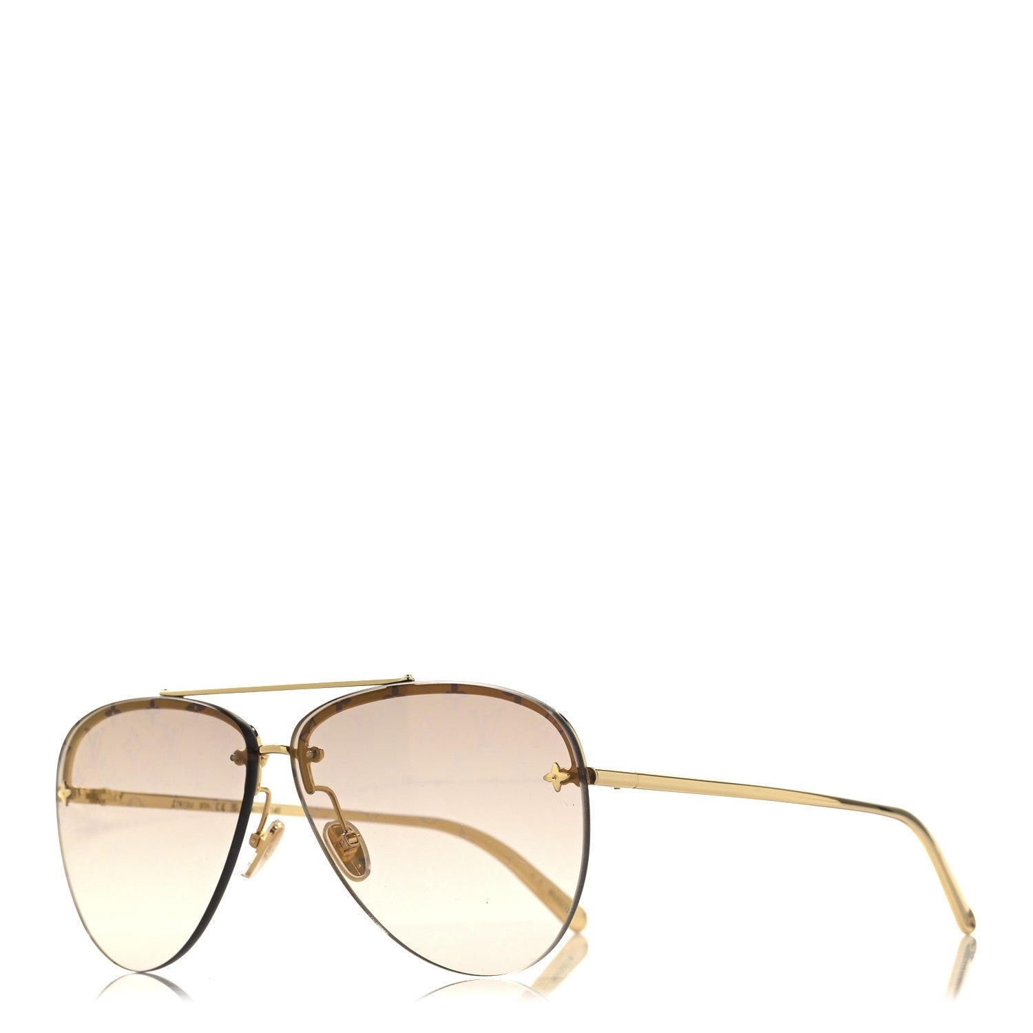 Louis Vuitton Monogram Aviator Sunglasses - Gradi
Brown Lenses Louis Vuitton // Gold & Brown Z0164U Monogram Aviator  main image 4