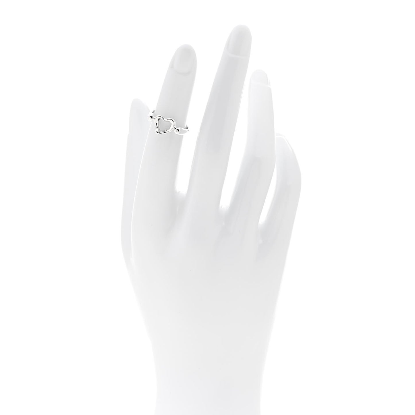 Sterling Silver Elsa Peretti Open Heart Ring 47 4
