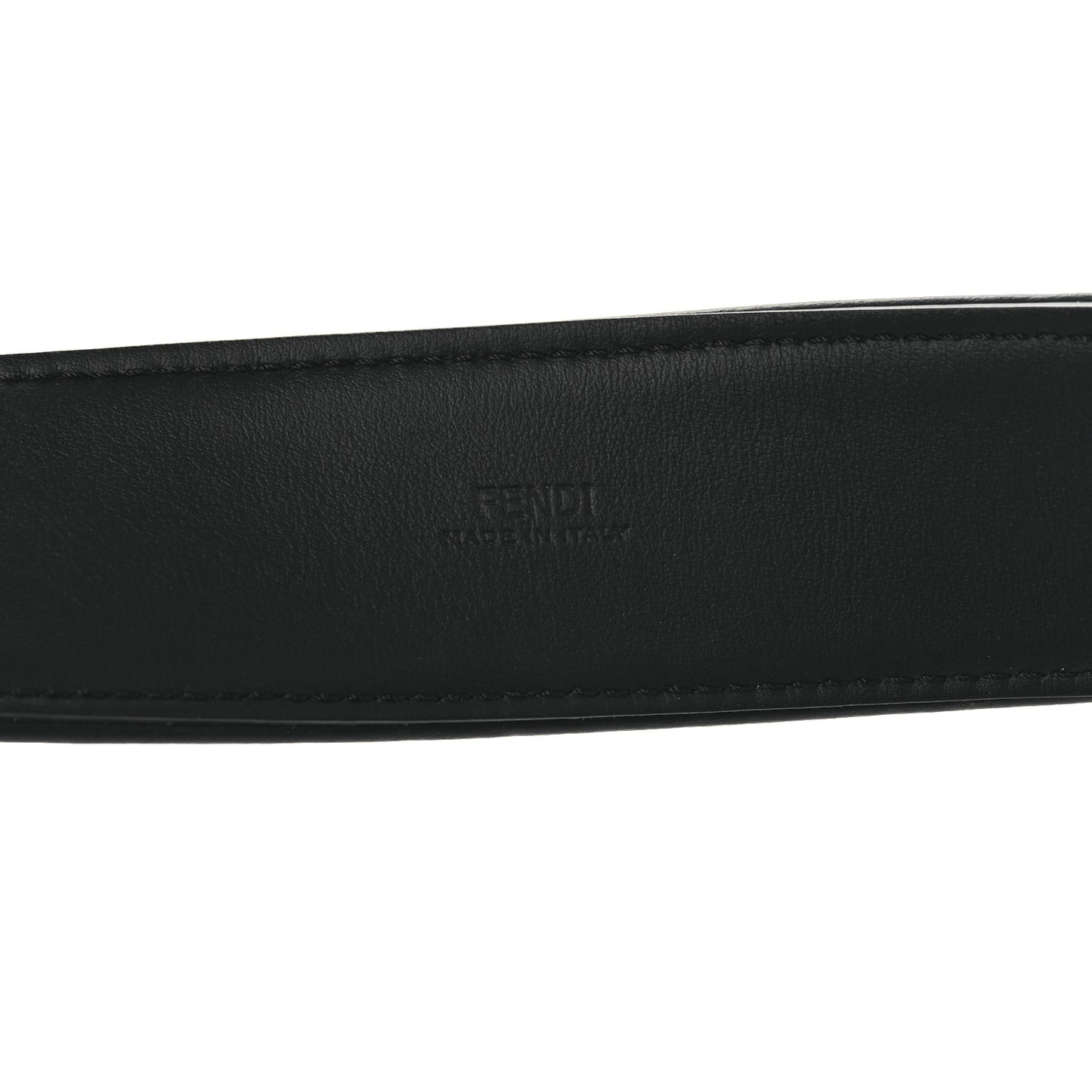 Glazed Fabric Vitello Century FF 1974 Belt 85 34 Rosso Black