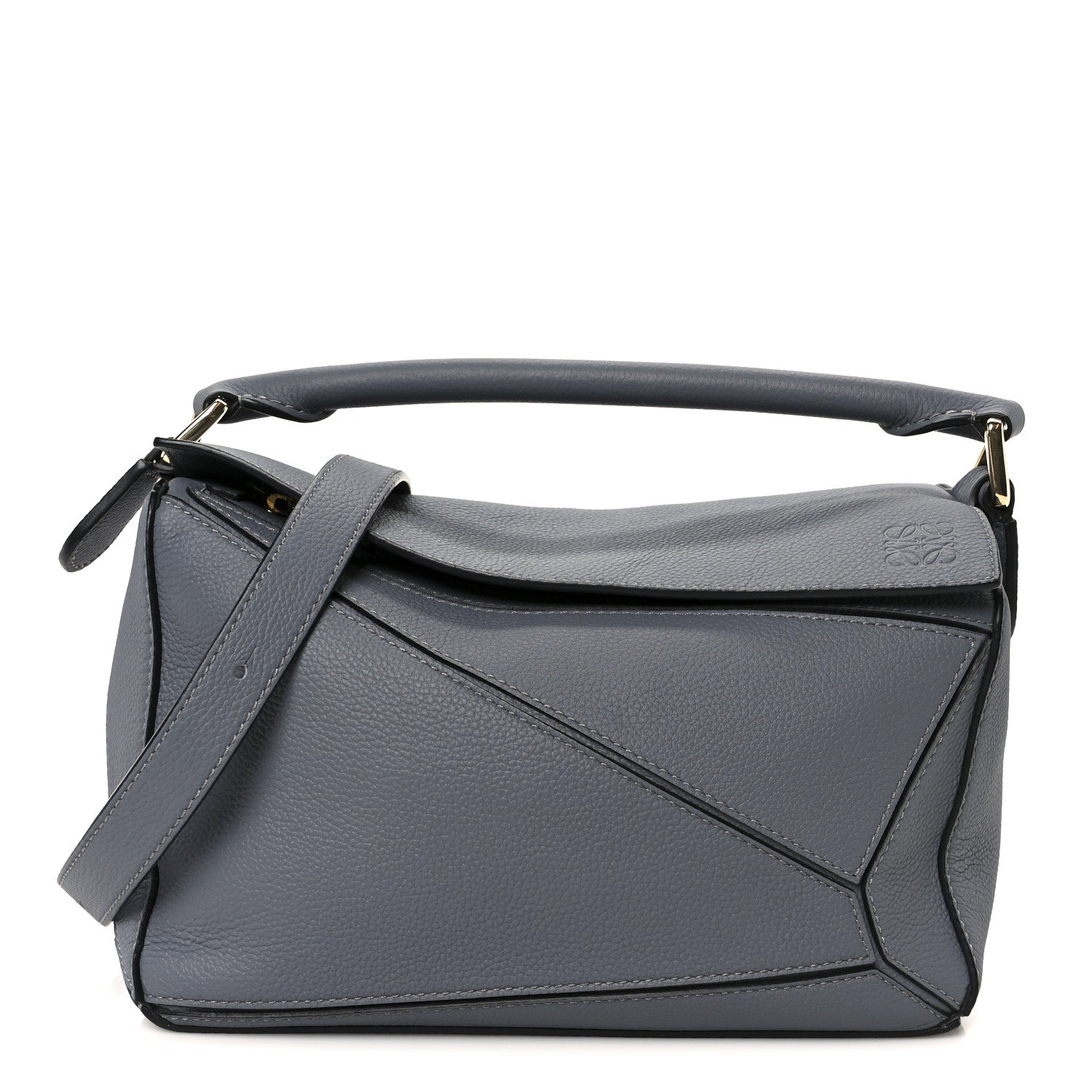 Loewe Soft Grained Calfskin Small Puzzle Bag Pearl Grey 1825405