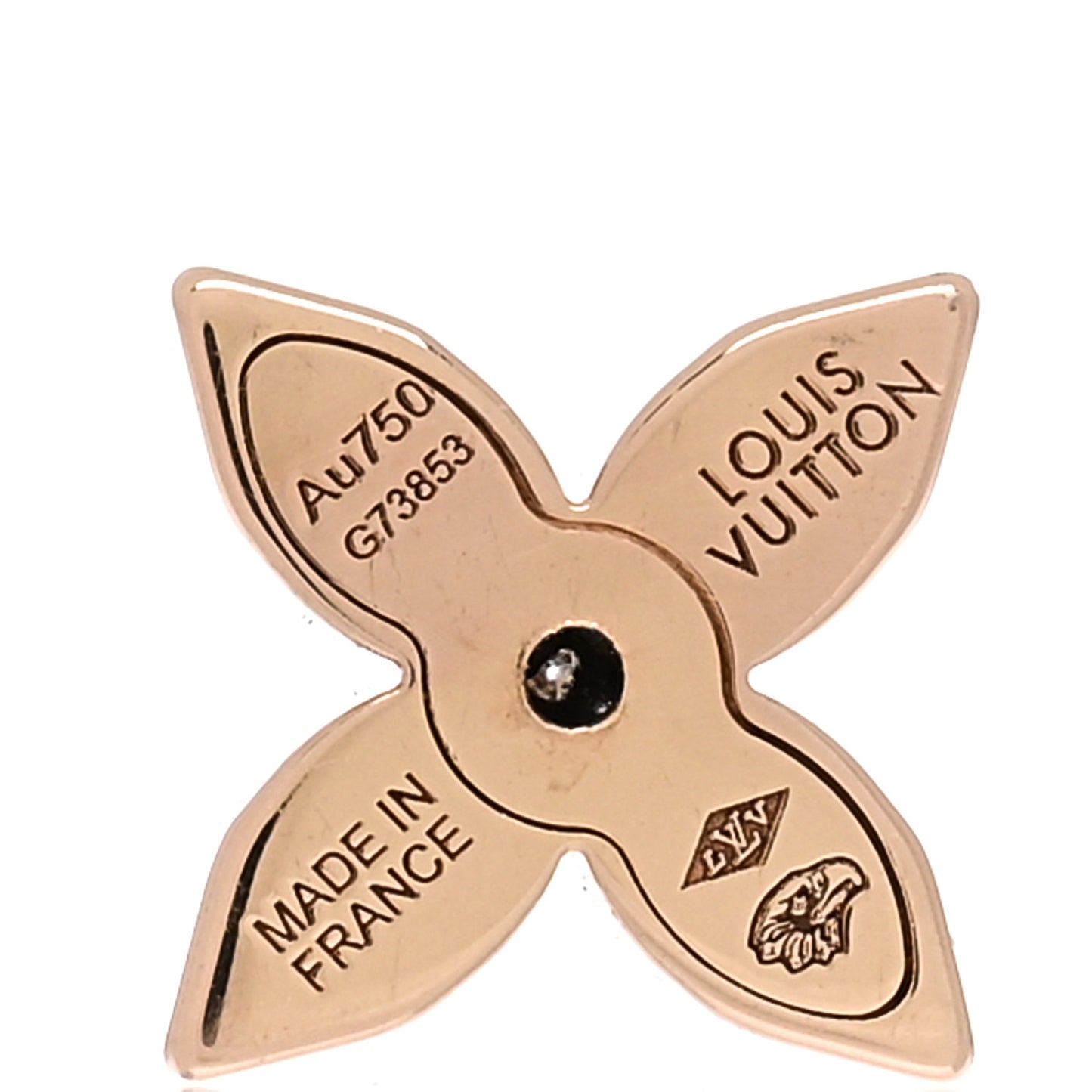 18K Pink Yellow Gold Diamond Idylle Blossom Reversible Stud Earrings