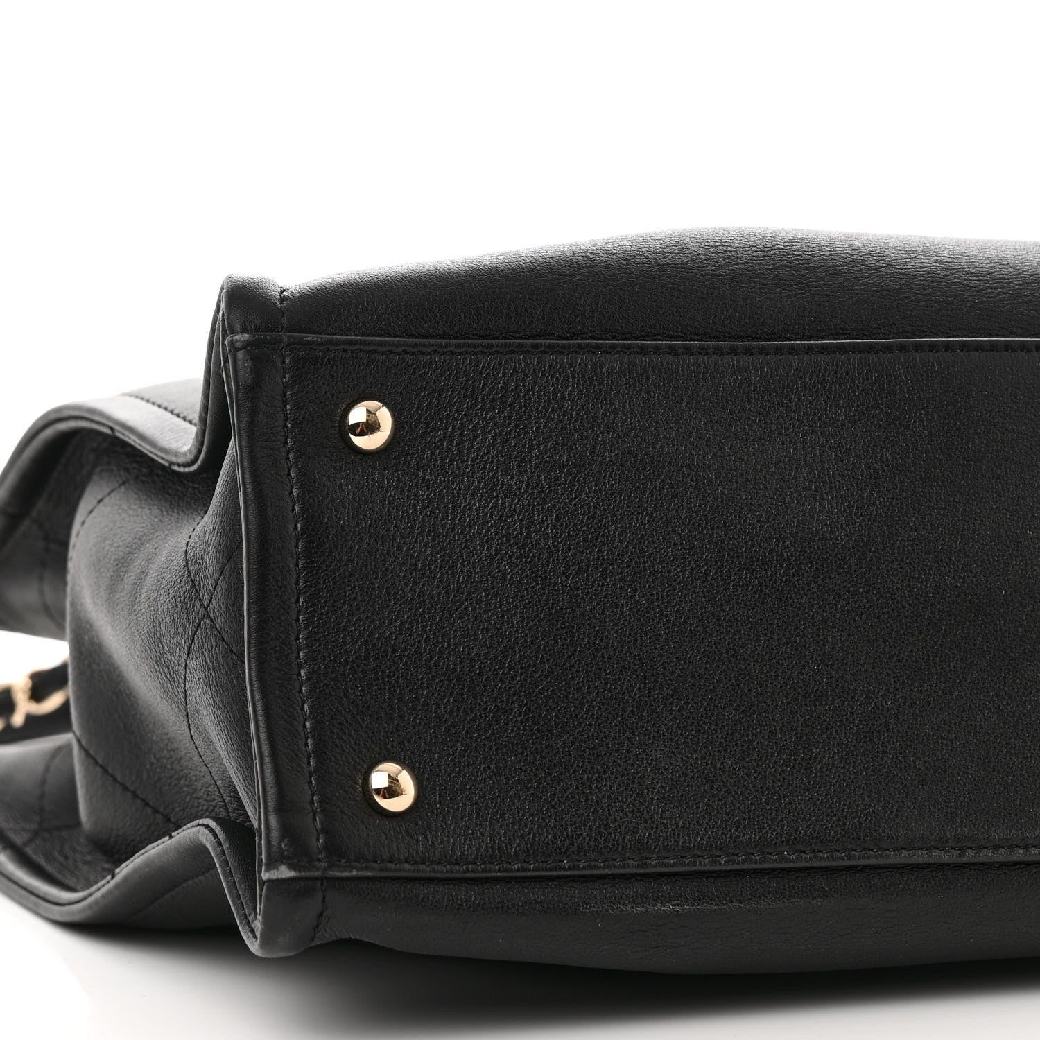 Chanel Calfskin CC Zipped Shopping Tote Black 9 of 10