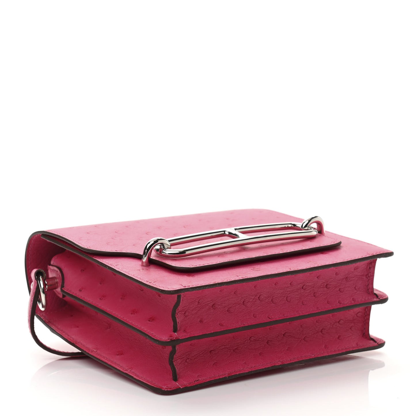 Ostrich Mini Sac Roulis Rose Pourpre